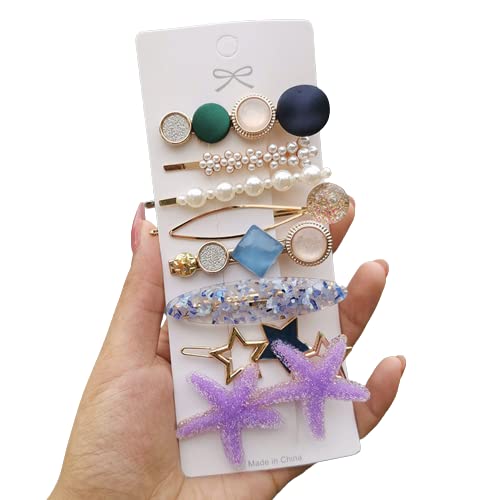 Purple 8Pin Hair Clips