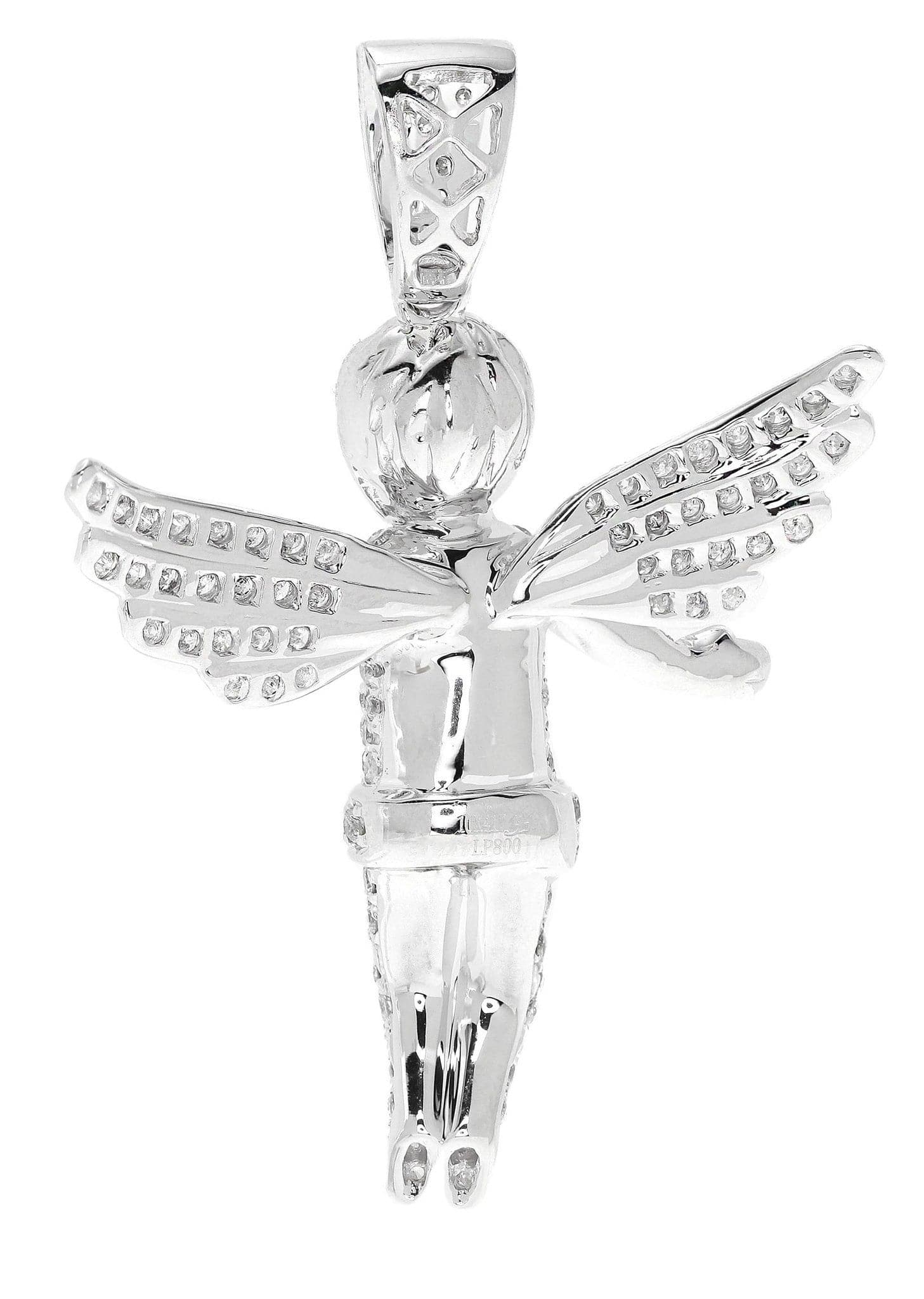 Diamond Angel Pendant Necklace - 8.68 Grams (2.07 Carats) Genuine Diamond Jewelry - Perfect for Gifts, Anniversaries & Special Occasions