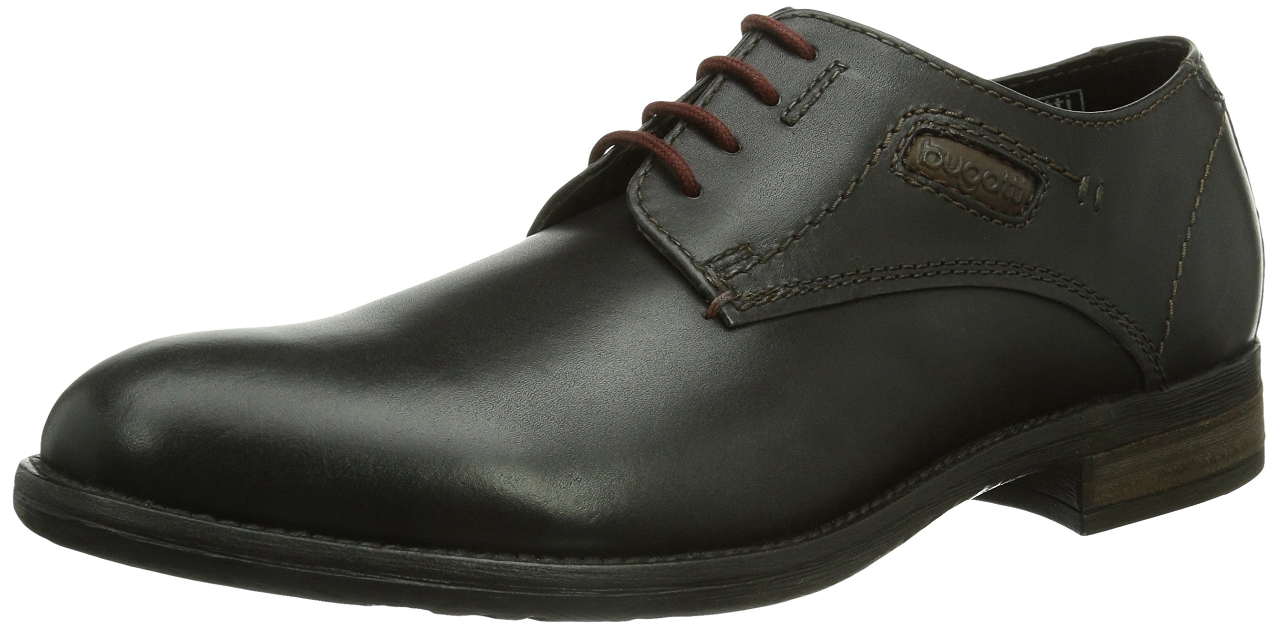 Bugatti Men's Classic Leather Derby Shoes - Formal & Business Dress Shoes for Men - Comfortable Oxford Shoes for Office, Wedding & Special Occasions