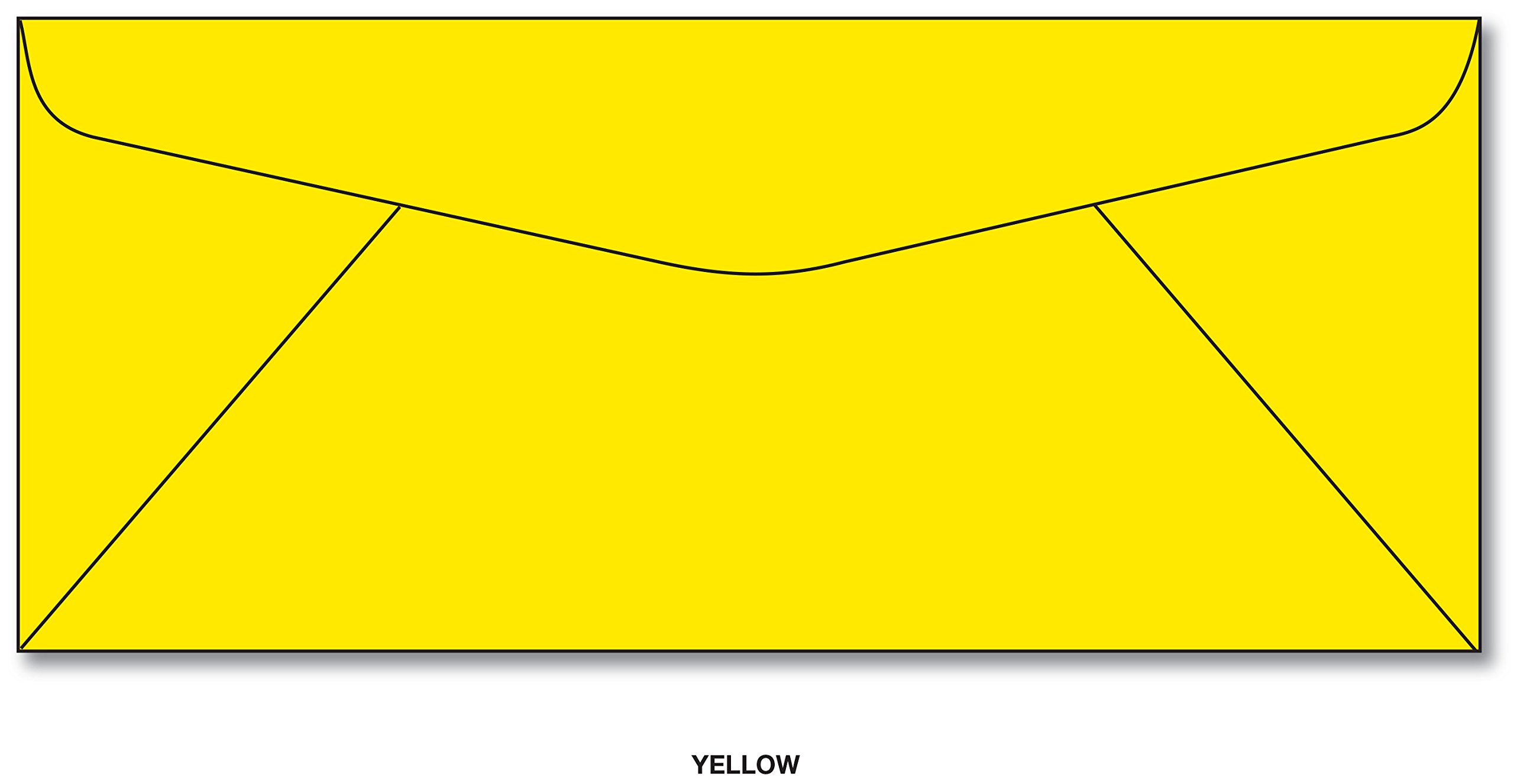 Premium Yellow #10 Business Envelopes (100 Pack) - Standard Size 4 1/8