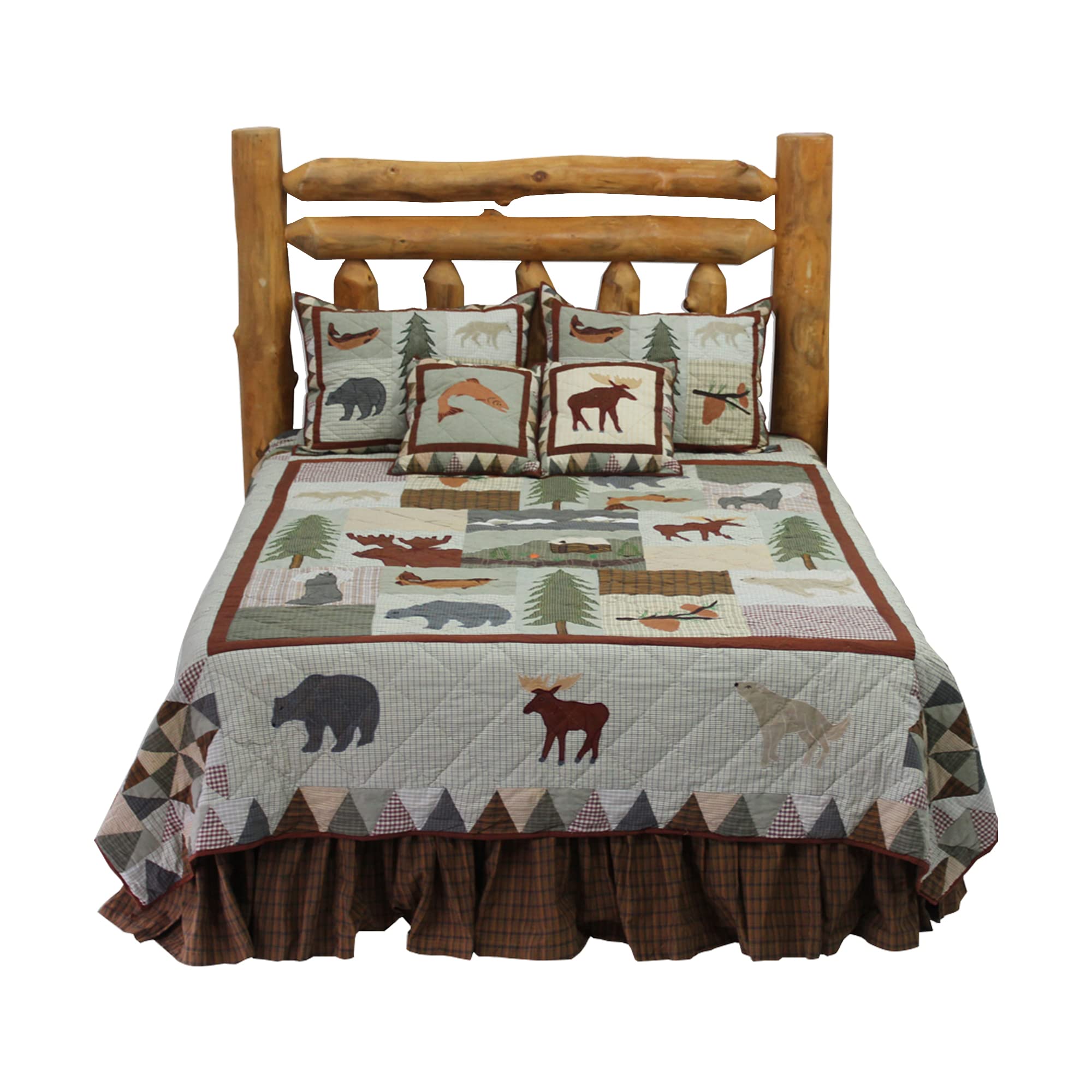White Mountain Whispers California King Quilt Set - 3 Piece Luxury Bedding (114