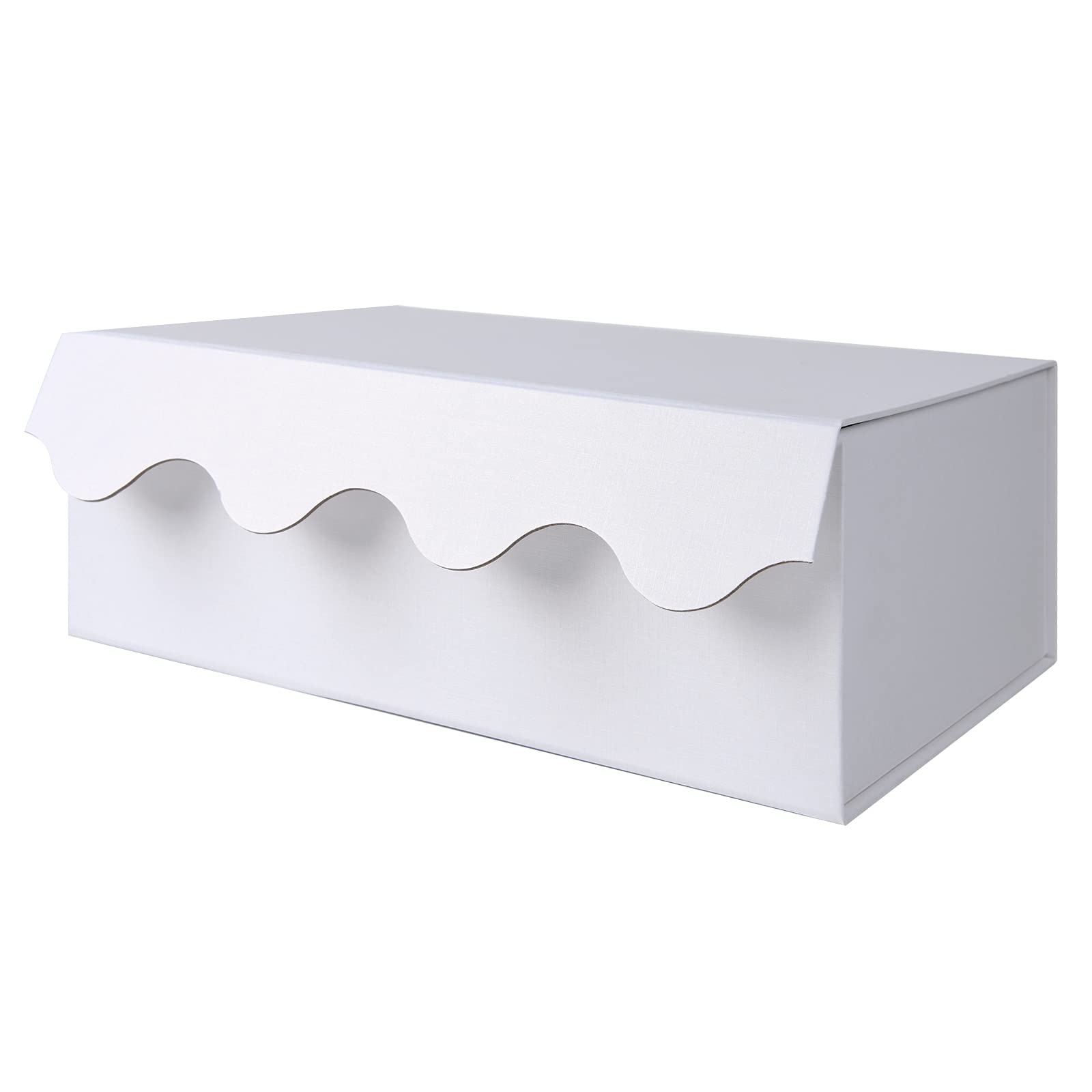 5 Pack Luxury Large White Gift Boxes 13.5”x9.5”x4.5” - Premium Wedding Gift Boxes with Magnetic Closure, Decorative Storage Boxes for Wedding, Birthday, Baby Shower, Anniversary - Perfect for Jewelry, Cosmetics, Keepsakes & Party Favors by ZMYBCPACK
