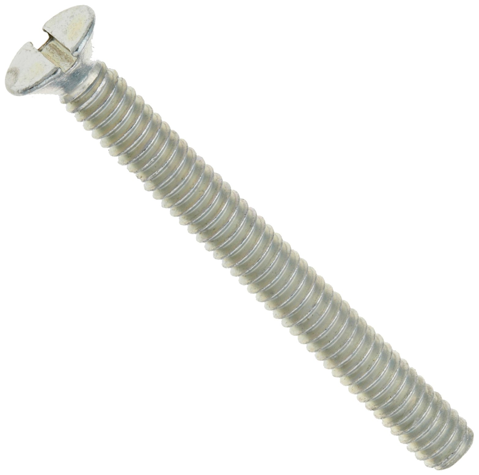 #10-32 Steel Machine Screws - Zinc Plated Flat Head (50 Pack) for DIY & Machinery Repair