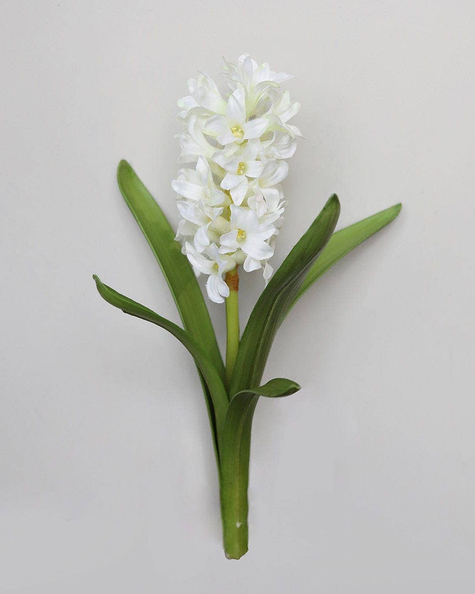 Artificial Cream White Hyacinth Flowers - 12.5