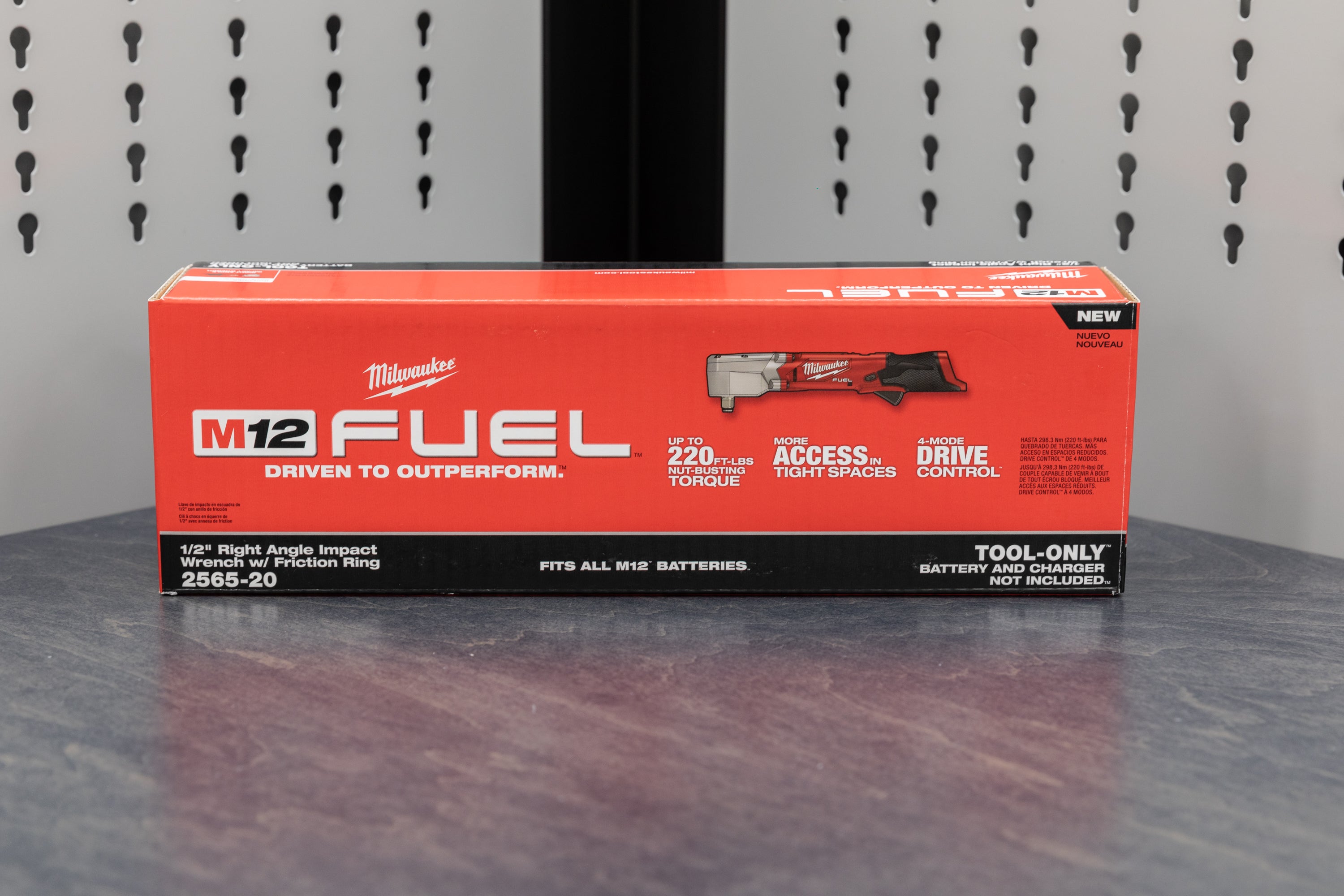 Milwaukee M12 FUEL 1/2 Inch Right Angle Impact Wrench Kit - Compact & Powerful Cordless Tool for Tight Spaces, Automotive Repair & Construction Projects