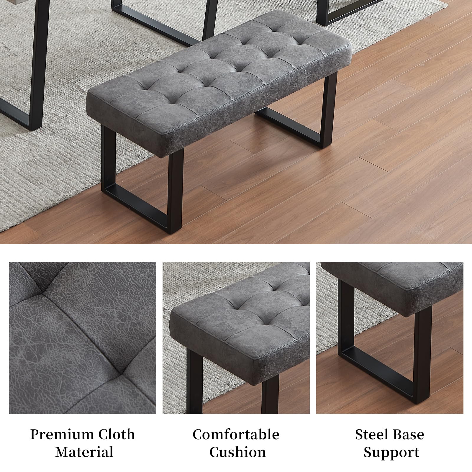 Modern 3-Piece Dining Table Set with 42.9