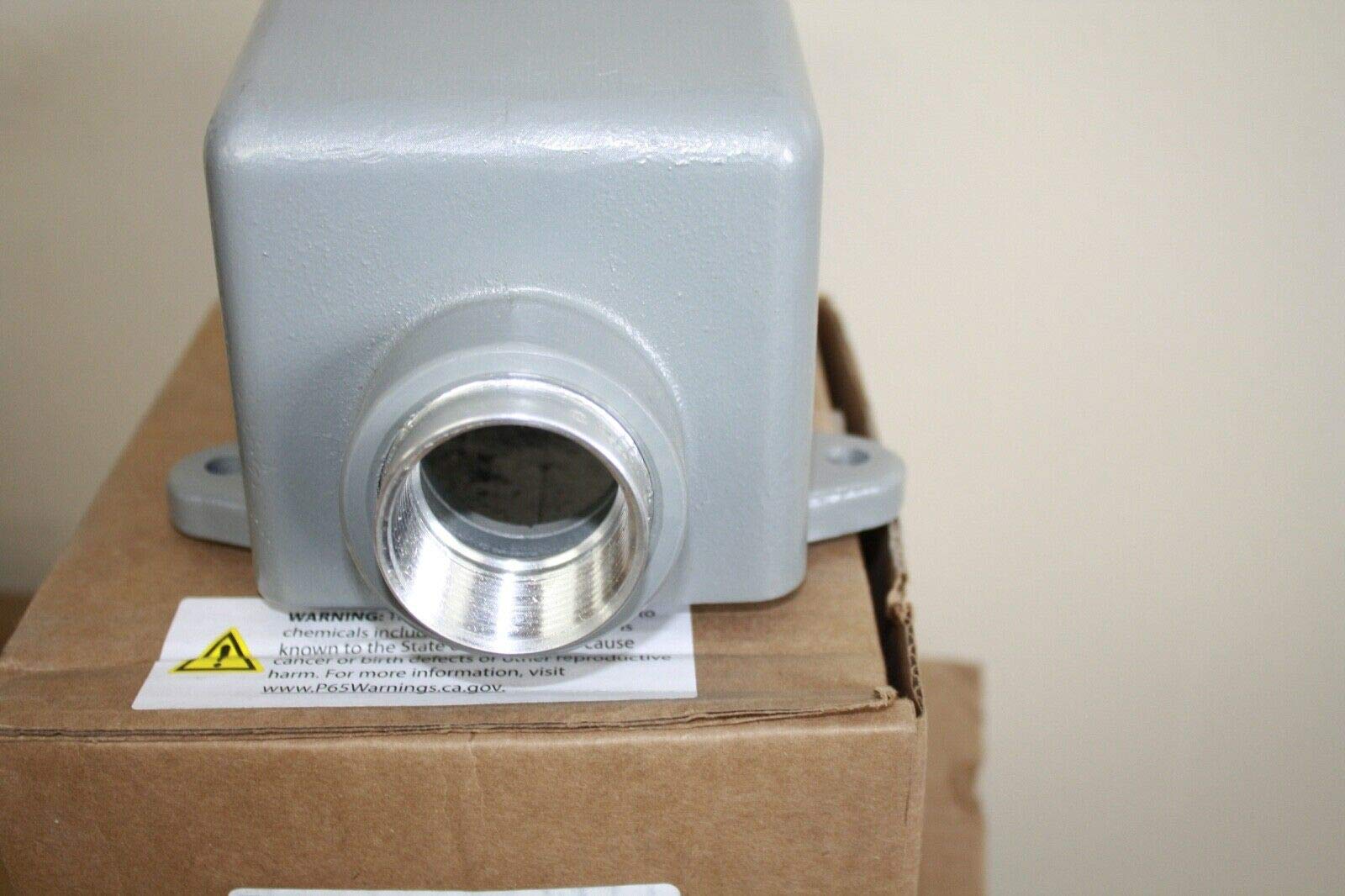 Hubbell MB602W 60A Aluminum Back Box PS, INS, ANG Box with 1-1/4IN HUB - Electrical Junction Box for Commercial & Industrial Wiring Installations