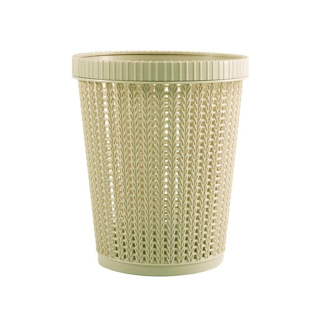 Eco-Friendly Rattan Trash Can with Self-Replacing Garbage Bag Storage - Perfect for Kitchen, Bathroom & Office Waste Disposal