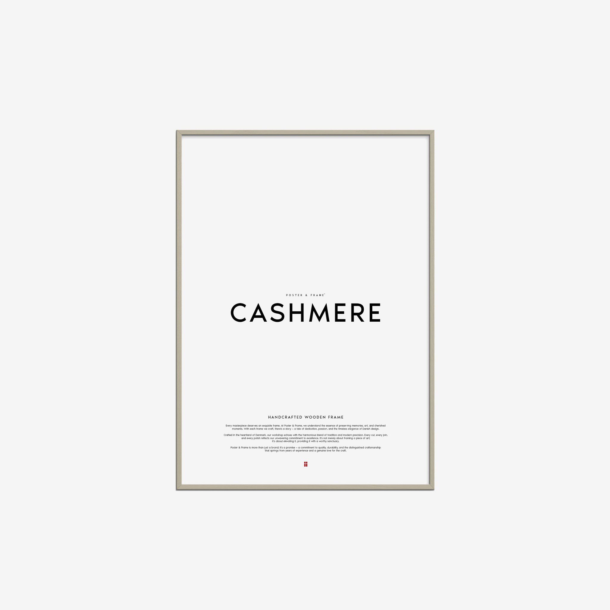 Premium CPH Wood Poster Frame - Cashmere Grey - 50x70cm (20x28 Inches) - Perfect for Wall Art, Photos, and Home Decor