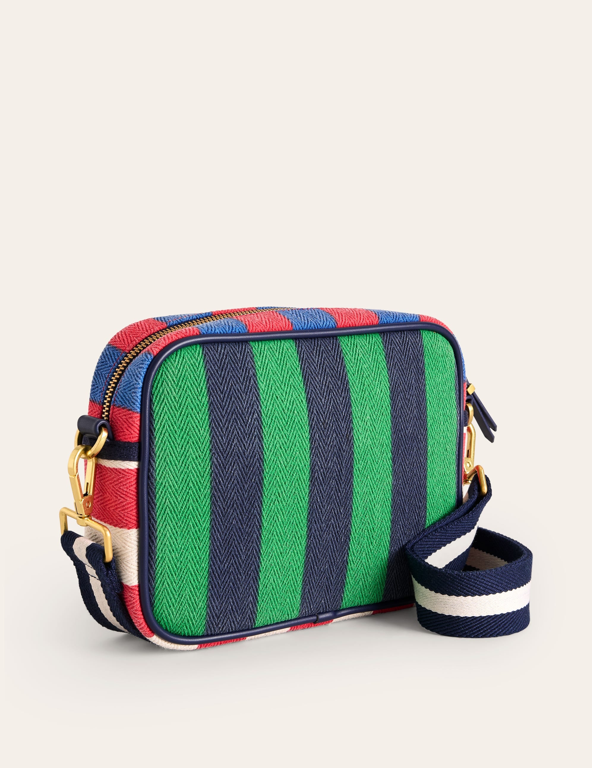 Stylish Canvas Crossbody Bag with Multi-Stripe Design - Perfect for Travel, Shopping & Everyday Use
