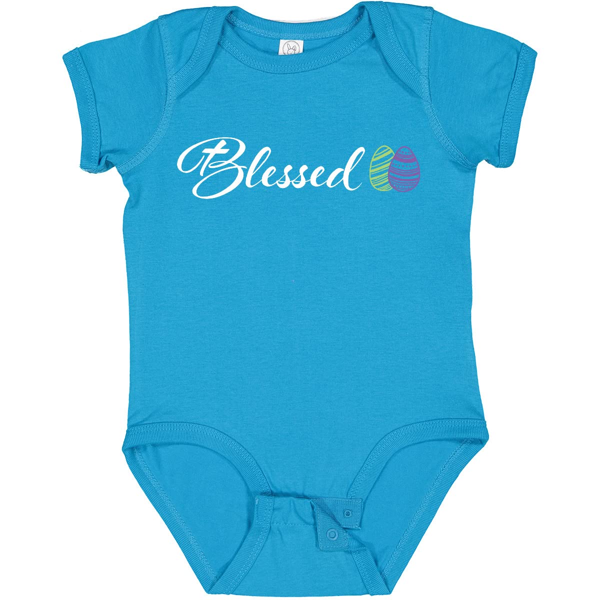 Easter Blessed with Green and Purple Eggs Baby Bodysuit - Cute Easter Outfit for Infants & Toddlers - Perfect for Easter Photos, Church, and Family Gatherings