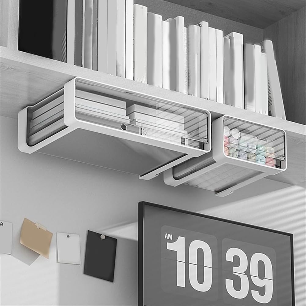 Under Cabinet Paper Plate Holder & Drawer Organizer - Plastic Kitchen Storage Solution for Cabinets, Pantry & Countertop Organization - Perfect for Home, Office & Party Use
