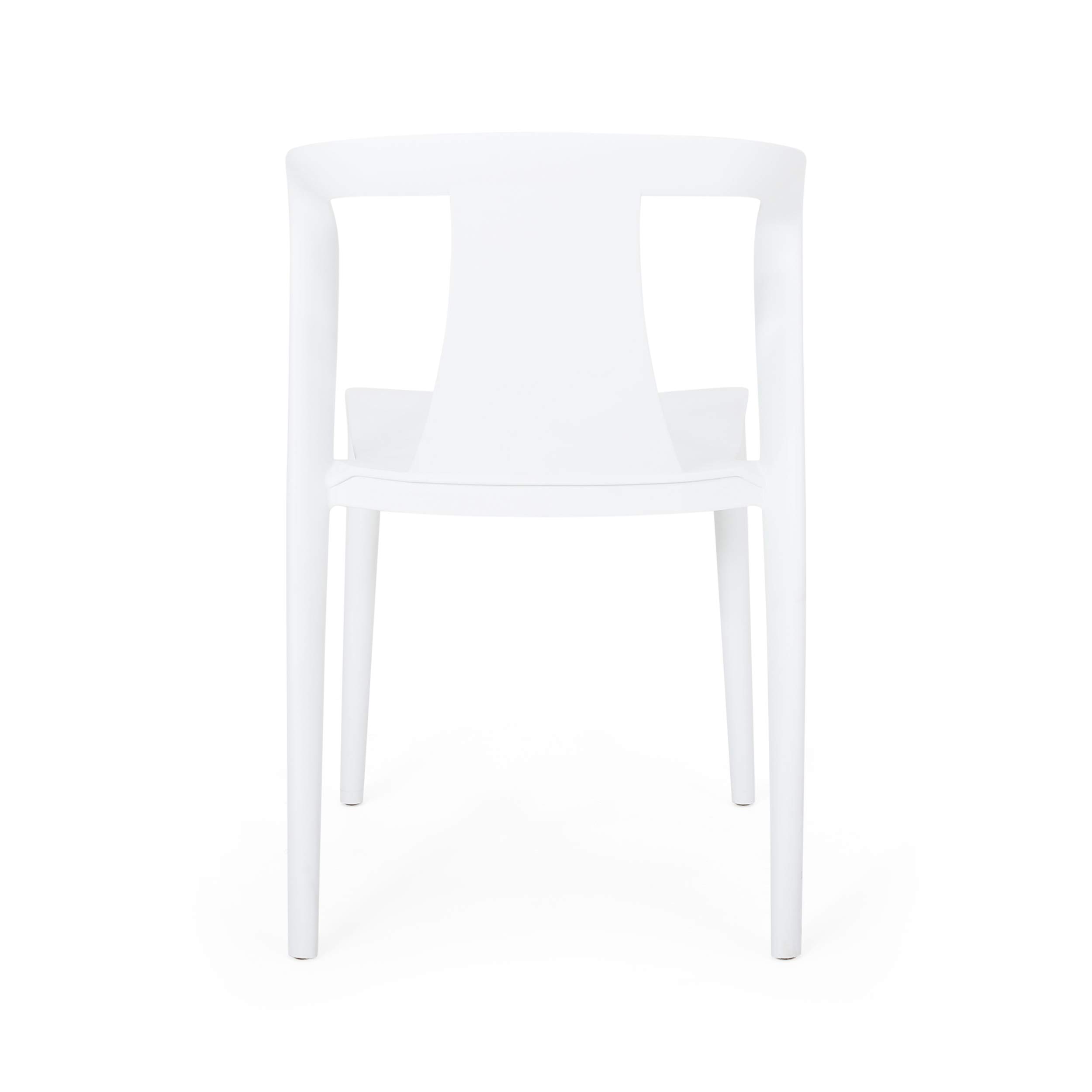 Christopher Knight Home Ianthe Outdoor Dining Chairs (Set of 2) - White Patio Furniture for Garden, Poolside, Backyard & Restaurant Use
