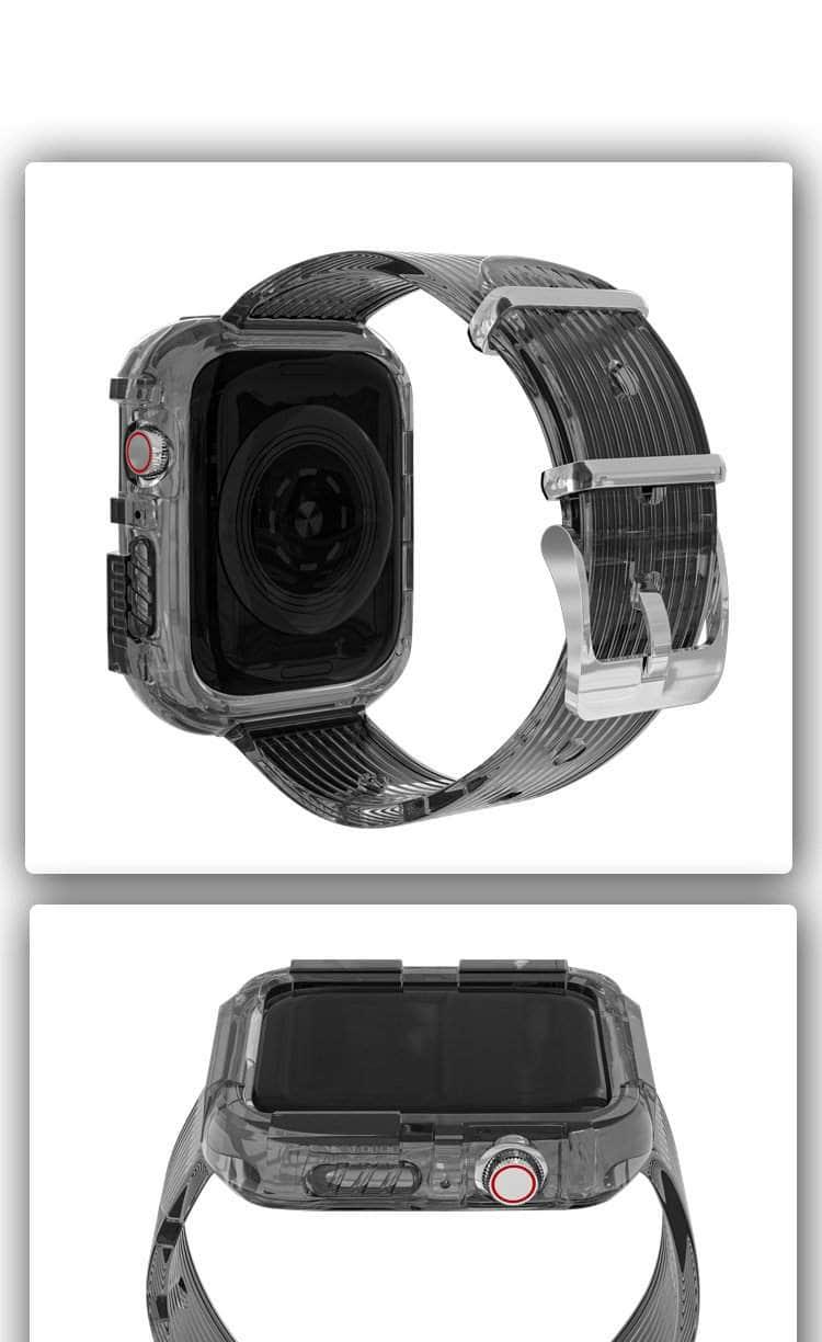 Apple Watch Series 6/5/4/3/SE Bands - 44mm 42mm 40mm 38mm Clear Silicone Strap for Women & Men - Perfect for Gym, Running & Everyday Wear