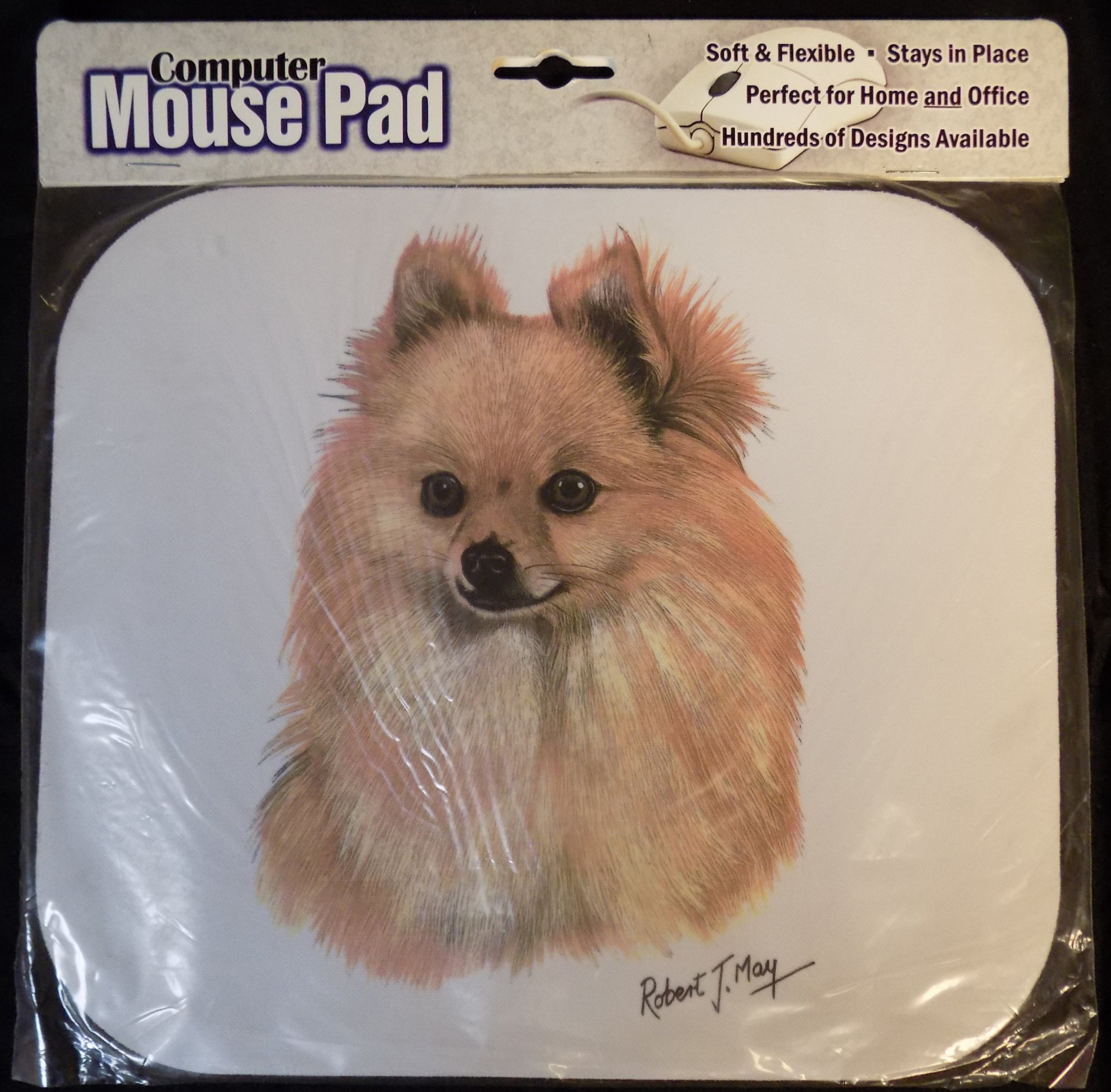 Premium Pomeranian Mouse Pad - Cute Dog Design by Robert May - Perfect for Office, Gaming & Home Workspace