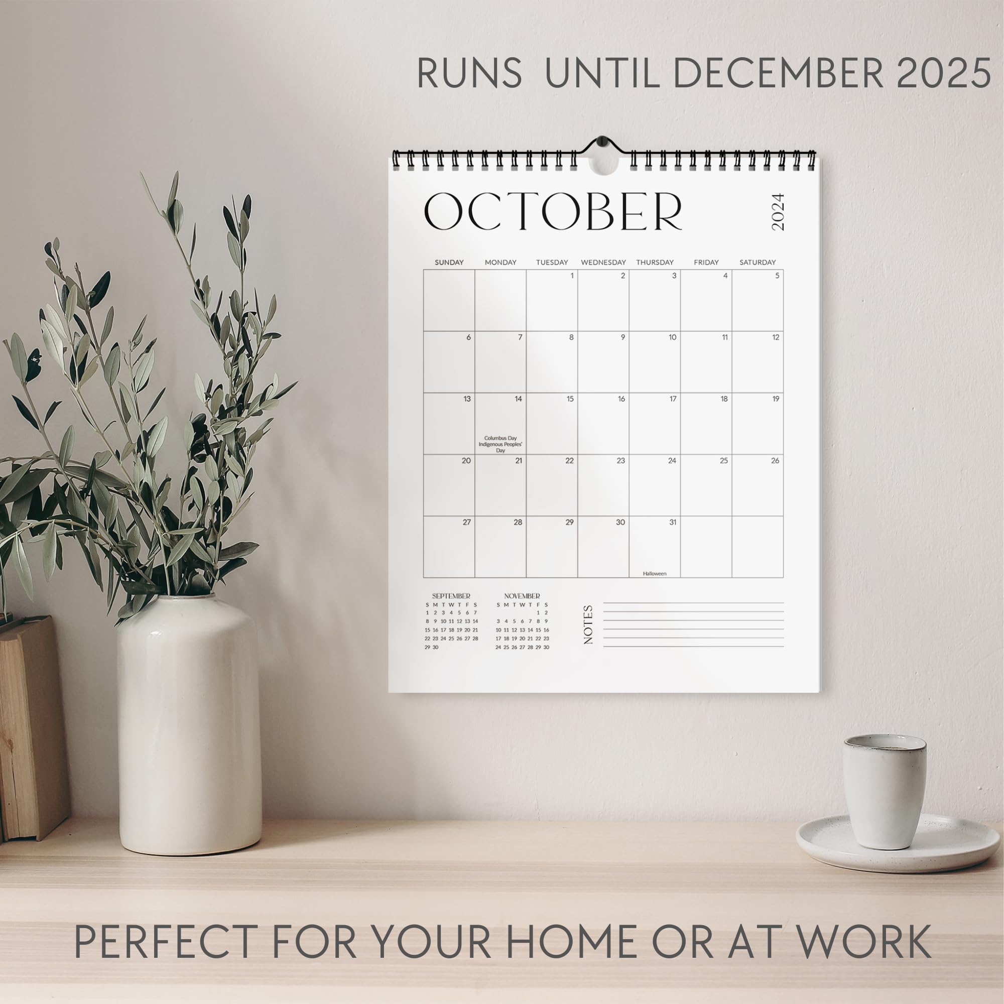 2025 Wall Calendar with 18-Month Planner (June 2024-December 2025) - 14.5