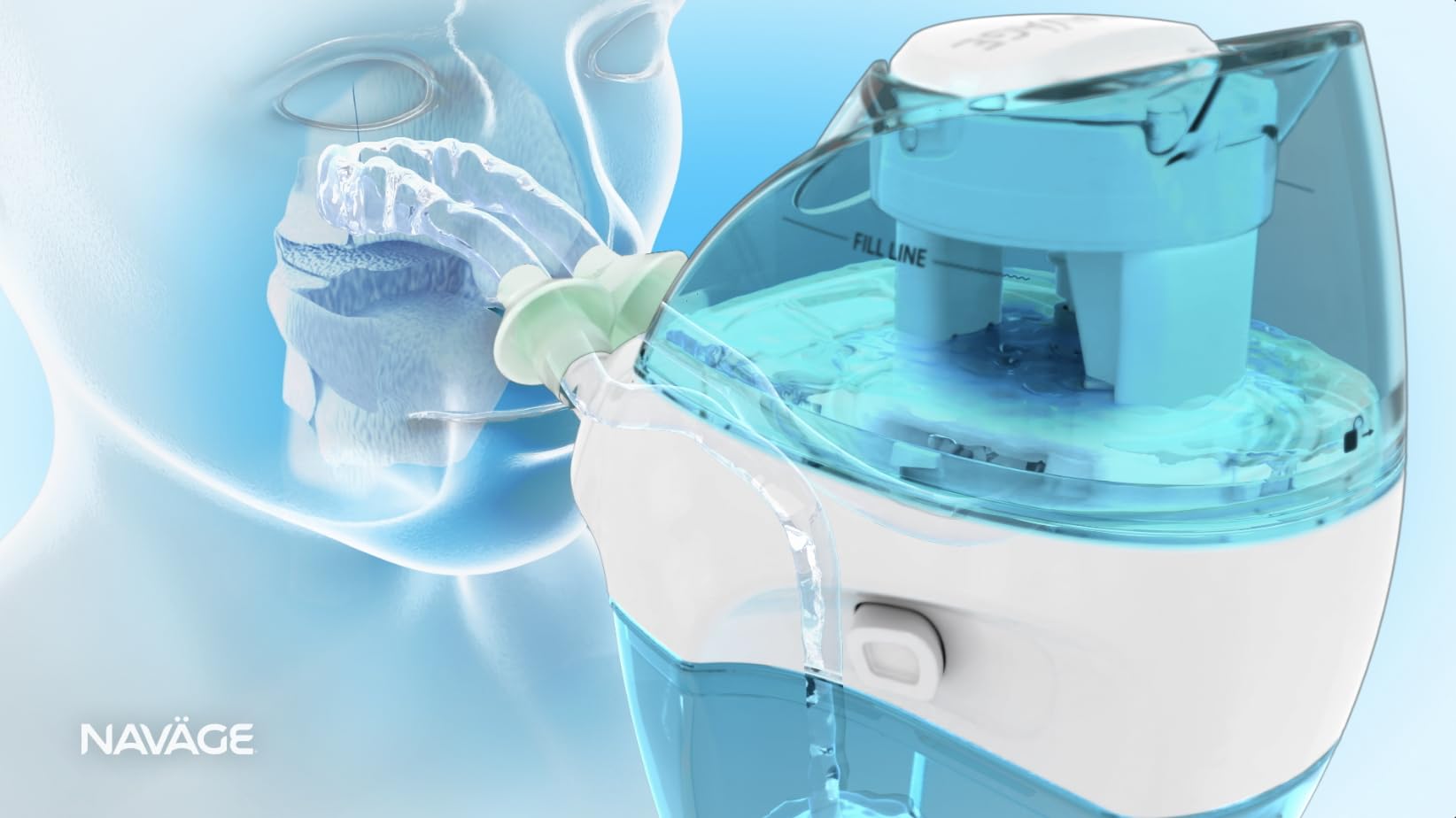 Navage Nasal Dock & Nose Pillow Combo Set - Teal Nasal Irrigation System with Standard Nose Pillows for Sinus Relief, Allergy & Cold Season Use - Perfect for Home & Travel Nasal Care