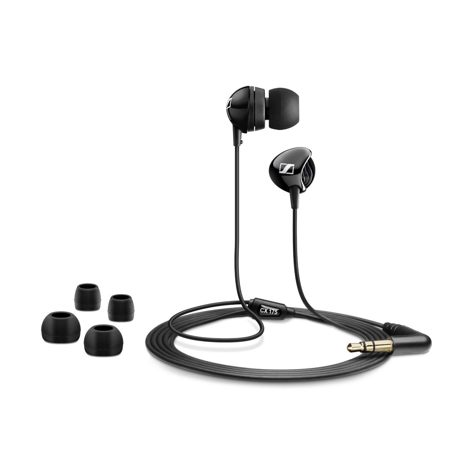 Sennheiser CX175 Noise Isolating In-Ear Headphones with High-Quality Sound - Black | Perfect for Commuting, Workouts & Travel