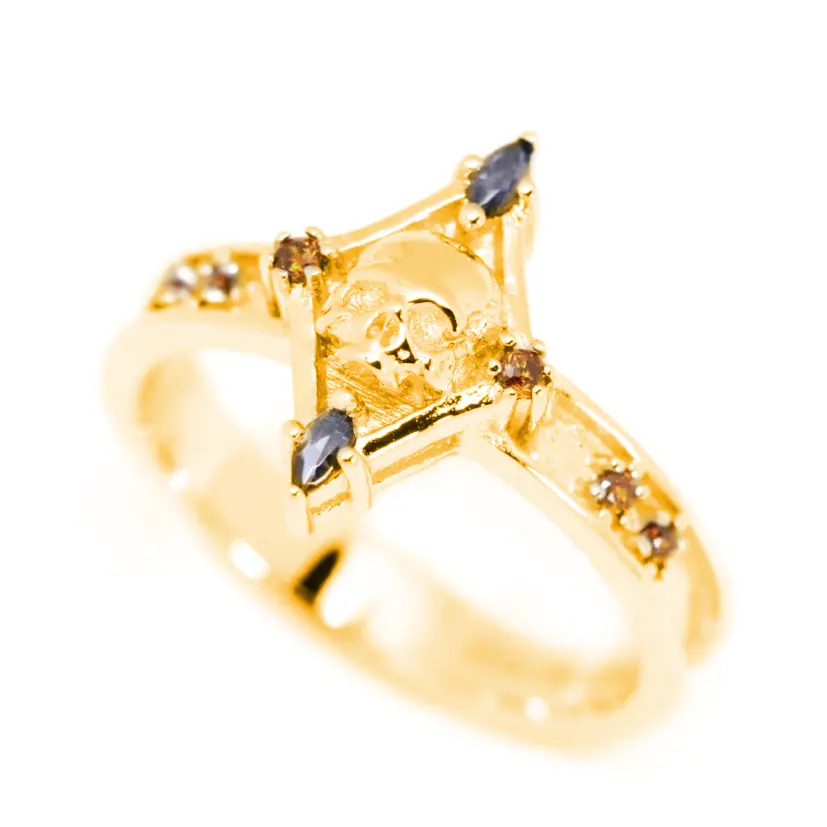 Gothic Necromancer Unisex Ring for Men & Women - Dark Fantasy Jewelry for Halloween, Cosplay & Witchy Aesthetic