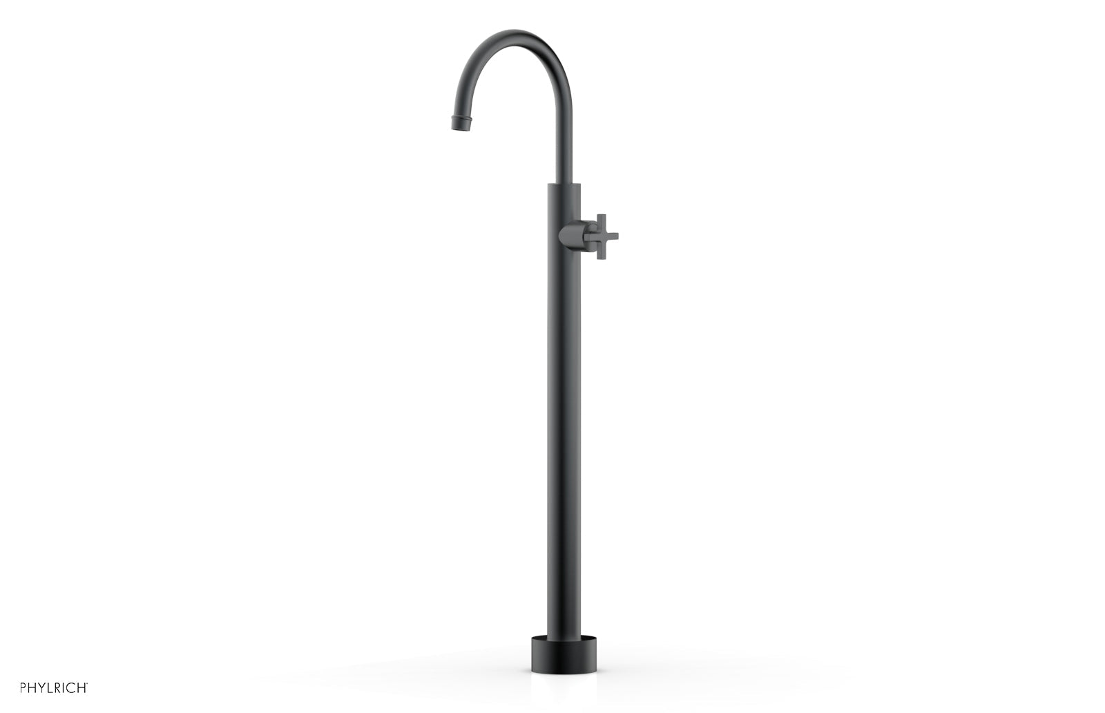 HEX MODERN Tall Floor Mount Tub Filler with Cross Handle 5014602 - Modern Bathroom Faucet for Freestanding Tubs, Perfect for Luxury Spa and Home Renovation