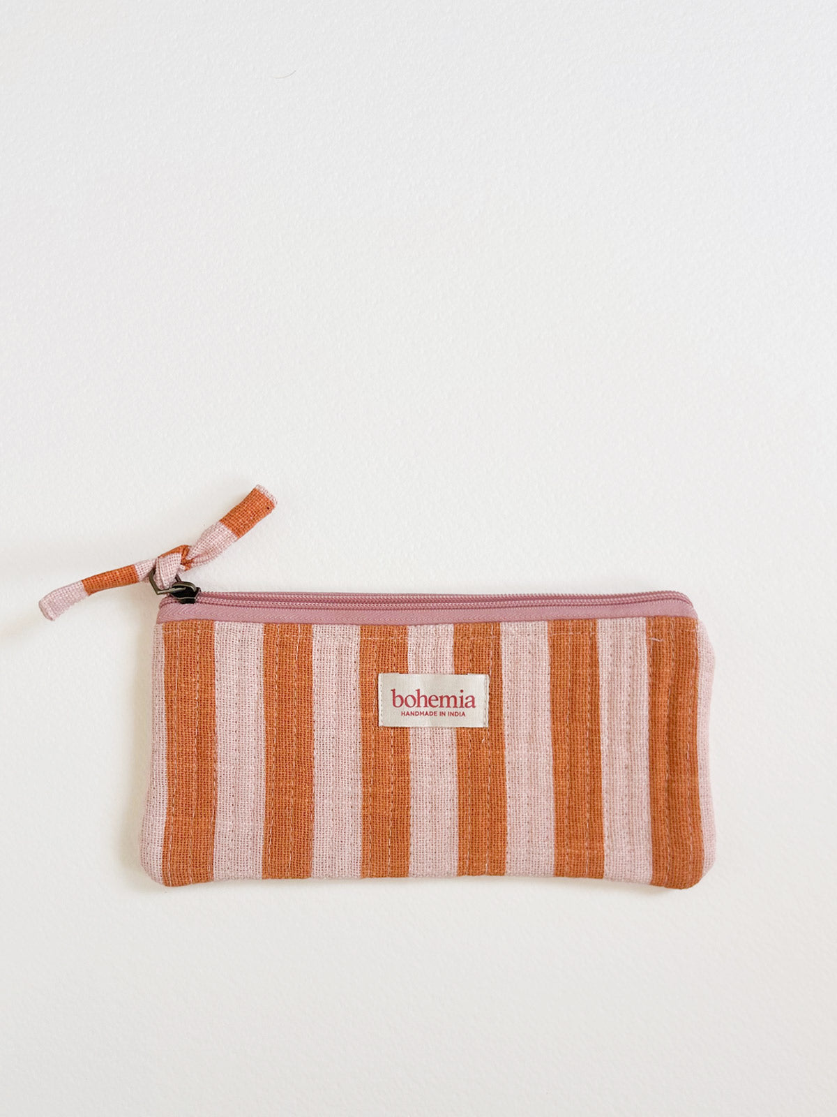 Jaipur Stripe Pencil Case - Vibrant Pink City Design for School, Office & Travel Organization | Stylish Pouch for Pens, Markers & Art Supplies