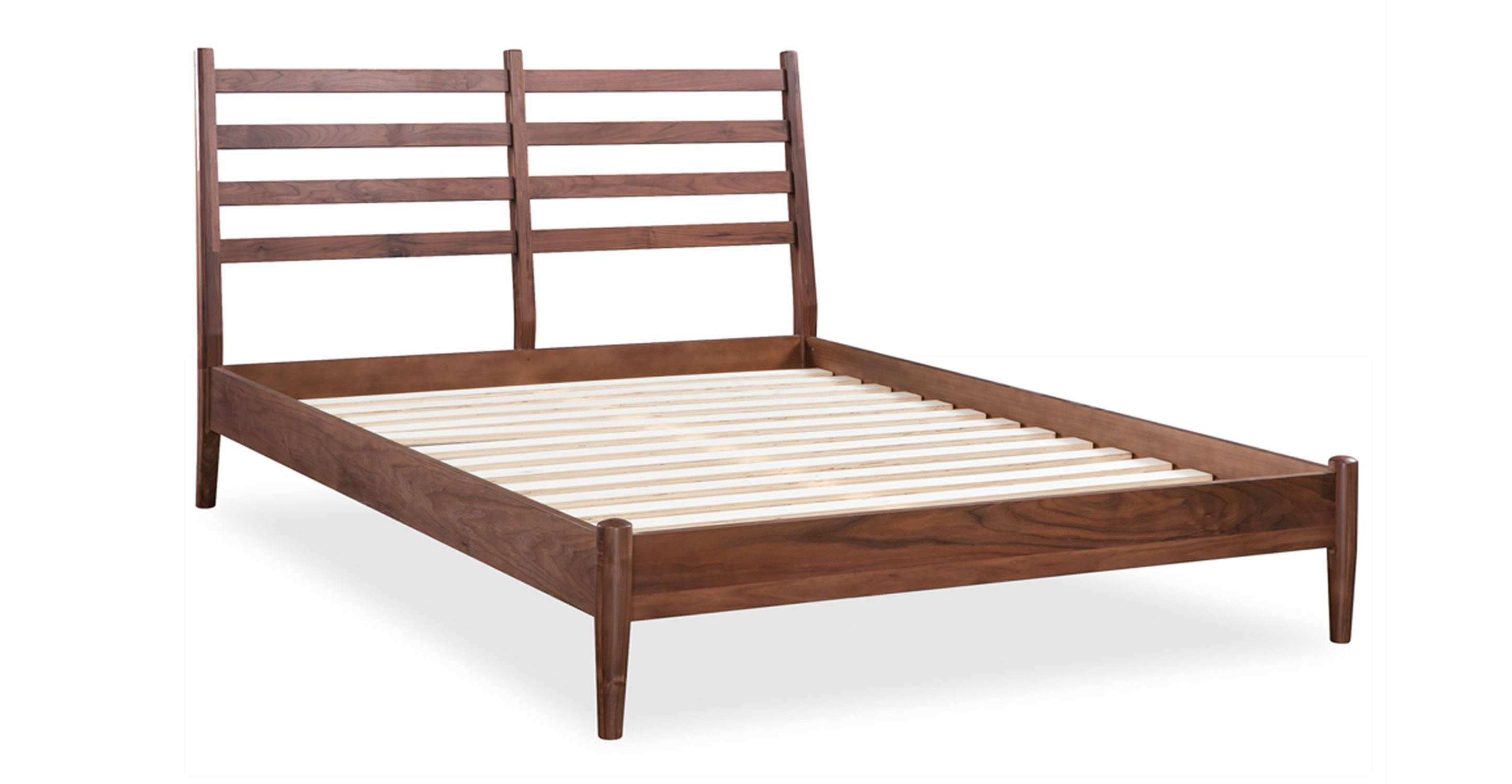 Luxury Truro Bed Frame with Premium Leather Cushions - Queen Size Modern Platform Bed for Master Bedroom, Guest Room & Home Decor