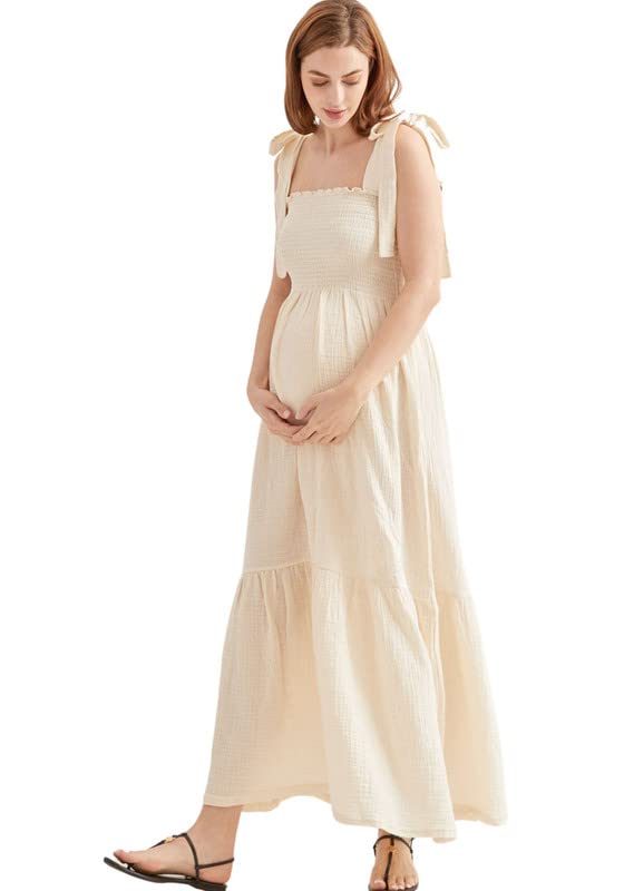 NOTHING FITS BUT Women's Classic Nursing Maternity Dress - Floral Muslin Photoshoot & Baby Shower Dress for Nursing Moms | Perfect for Maternity Photos, Bridal Showers & Special Occasions