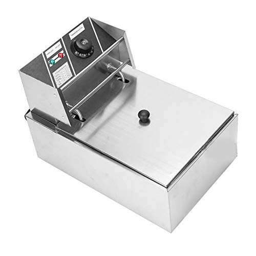 Commercial Electric Deep Fryer - Stainless Steel Kitchen Fryer Machine with Basket & Lid for Turkey, French Fries, Donuts (1 Tank) - Perfect for Restaurants, Food Trucks & Home Kitchens