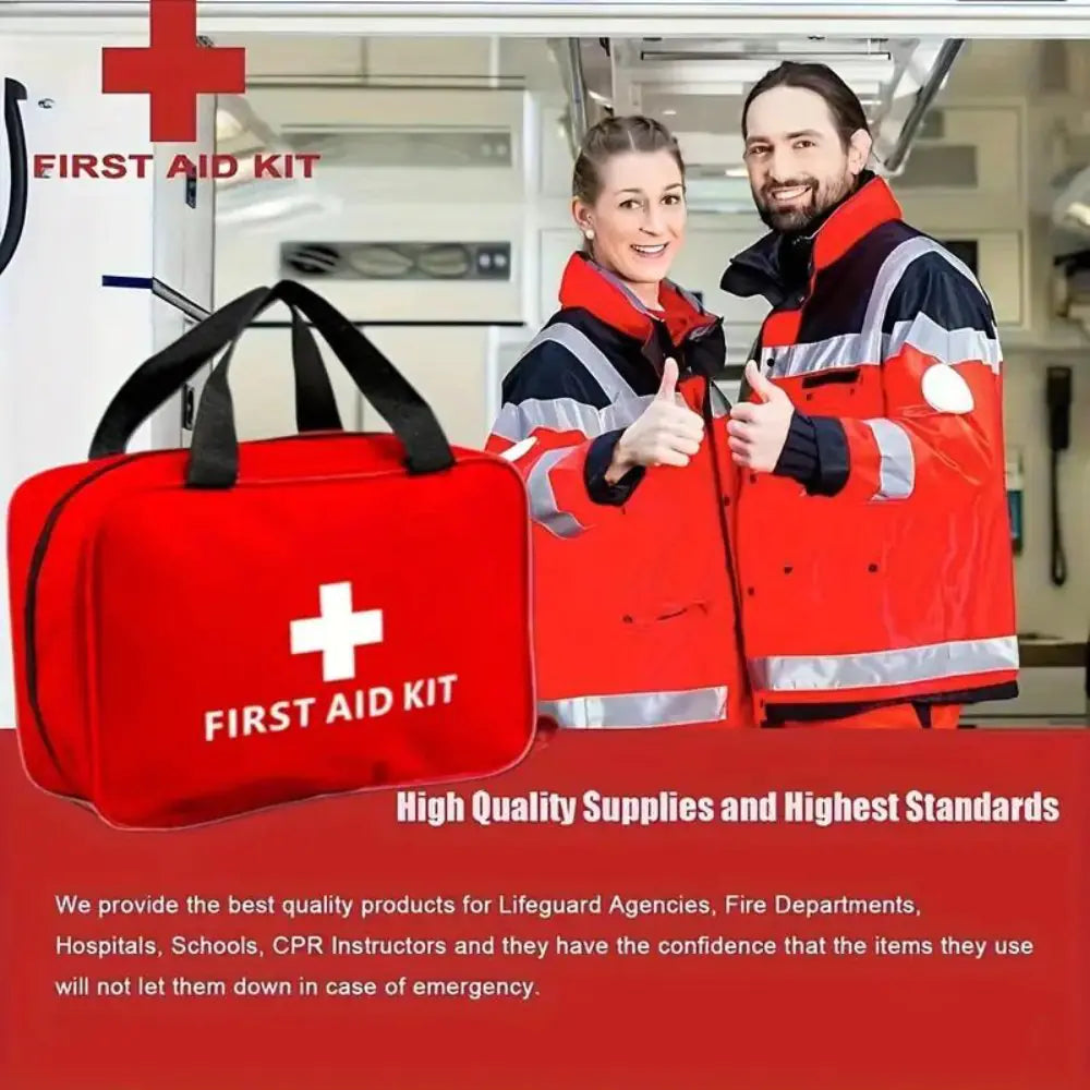 173-Piece Large First Aid Kit - Comprehensive Emergency Medical Supplies for Outdoor Adventures, Camping, Hiking & Home Safety Use | Perfect for Travel, Car, Workplace & Family Emergency Preparedness