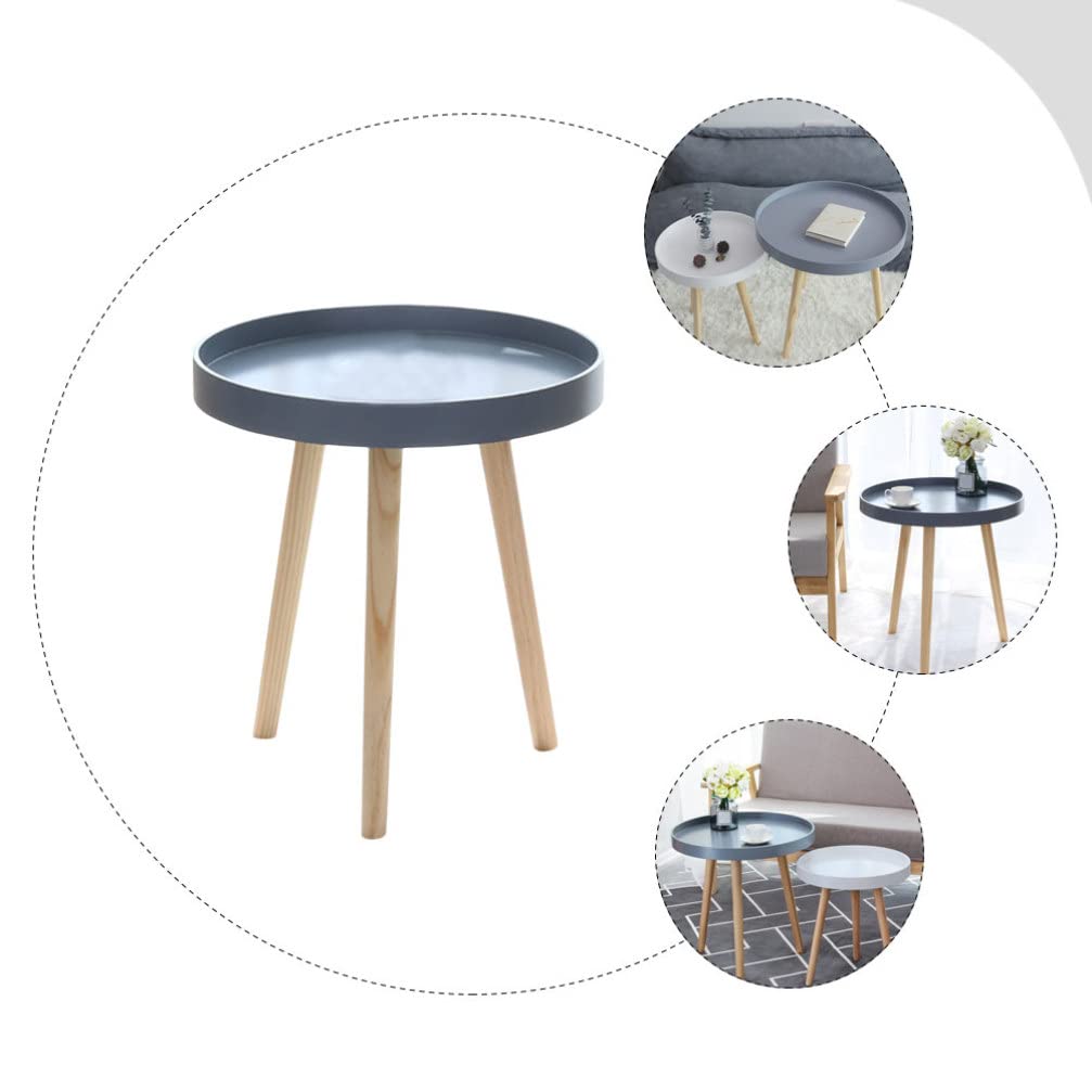 VOSAREA Small Round Side Table - Modern Nordic Style Mini Corner Table for Living Room, Bedroom & Office - Perfect as Sofa Side Table, Nightstand or Decorative Accent Table
