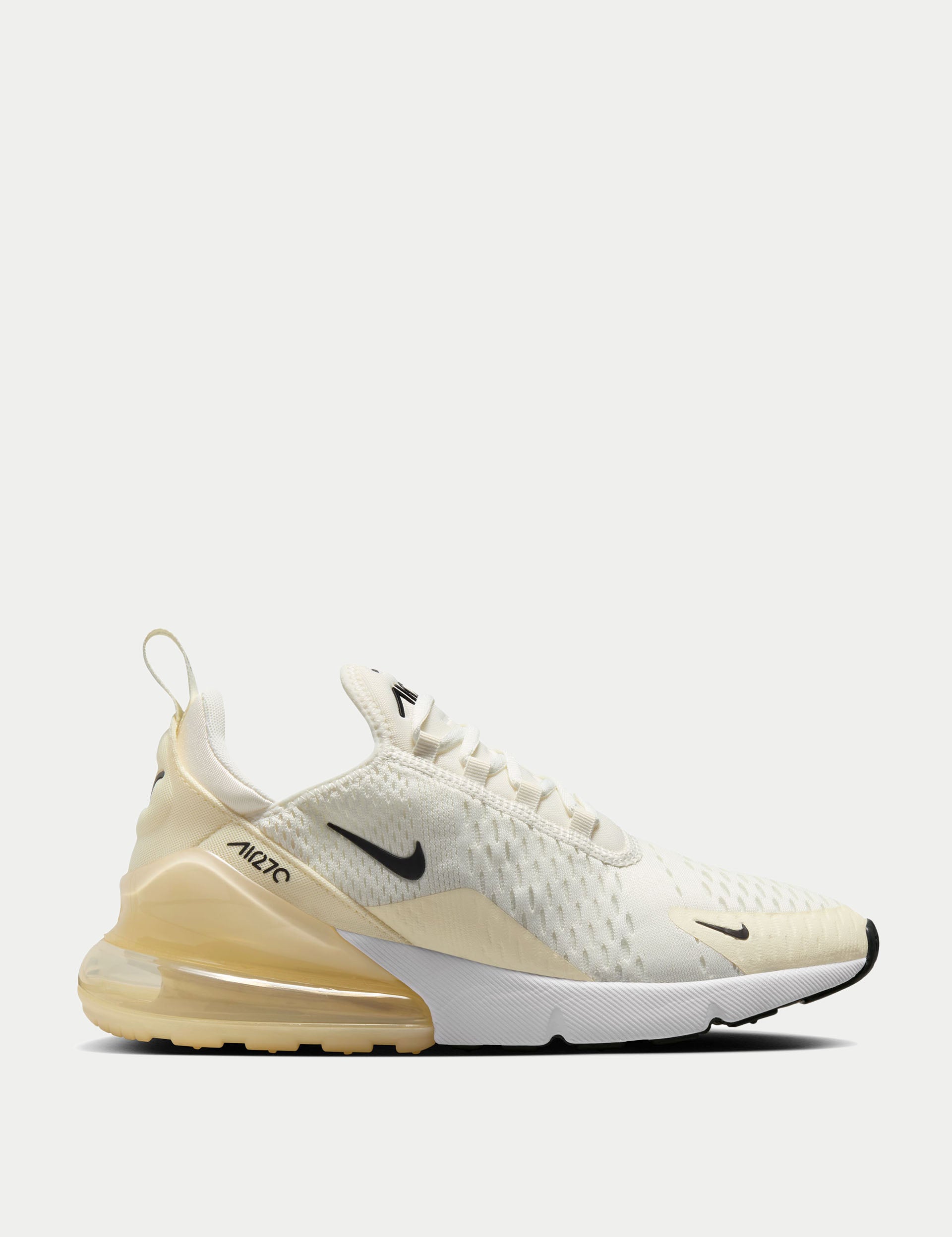 Nike Air Max 270 Running Shoes for Men & Women - Sail/Black/Coconut Milk/Pale Ivory - Comfortable Cushioned Sneakers for Jogging, Gym Workouts & Casual Wear