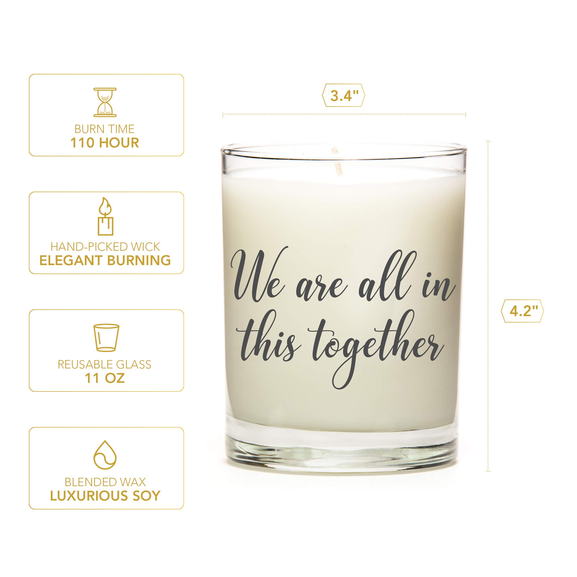 Custom Metallic Scented Candle - 11oz Clear Jar, 8 Fragrance Options Including Vanilla | Personalized Label Candle for Home Decor, Gifts & Relaxation