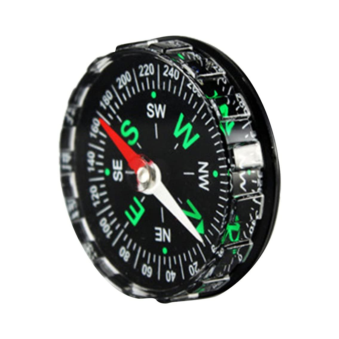 Mini Travel Compass for Camping & Hiking - 4.5cm Lightweight Outdoor Navigation Tool - Perfect for Backpacking, Survival Kits & Adventure Gear (Black)
