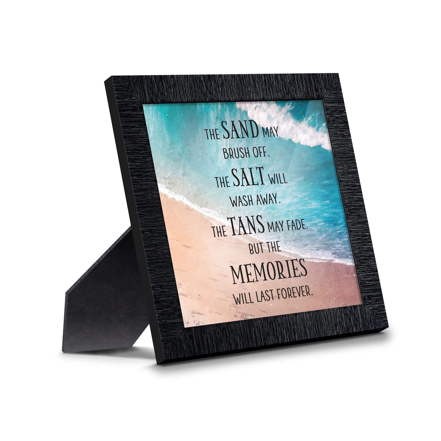 Memories Last Forever 10x10 Picture Frame - Ocean Themed Home Décor for Family Vacation Photos | Perfect for Beach House, Living Room & Gift Giving