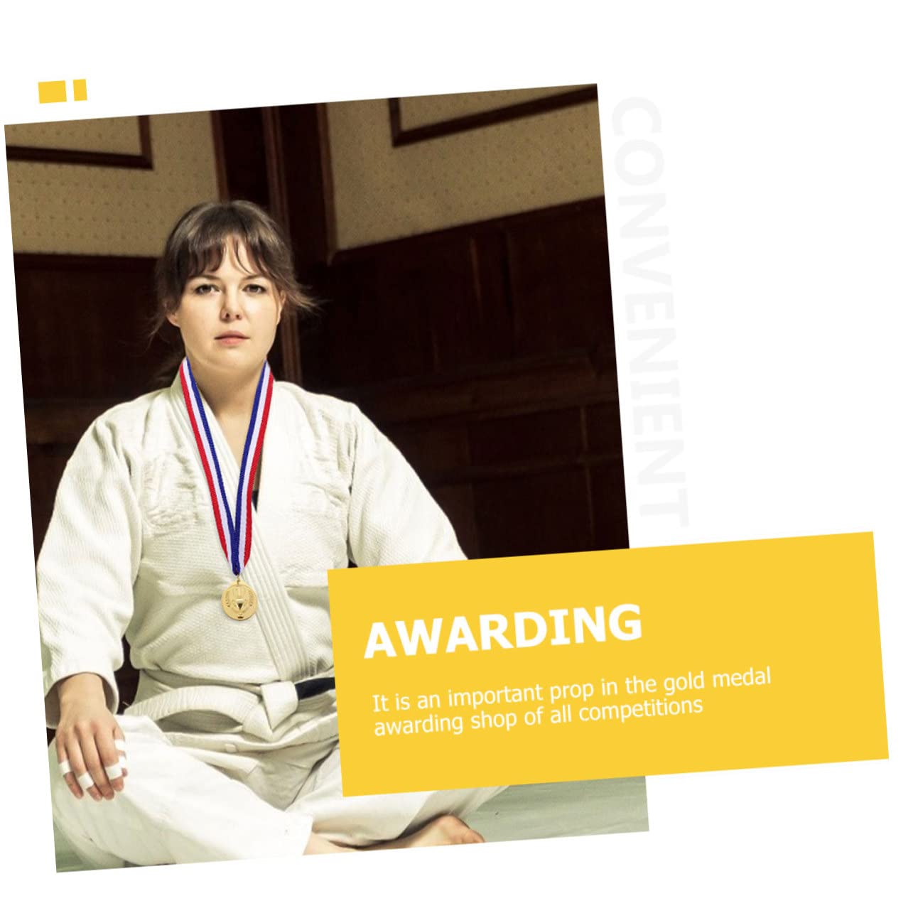 WOONEKY Gold Medal Awards for Sports Competitions - 1st 2nd 3rd Place Prize Medals with Ribbon - Perfect for Track & Field, Swimming, School Events and Award Ceremonies