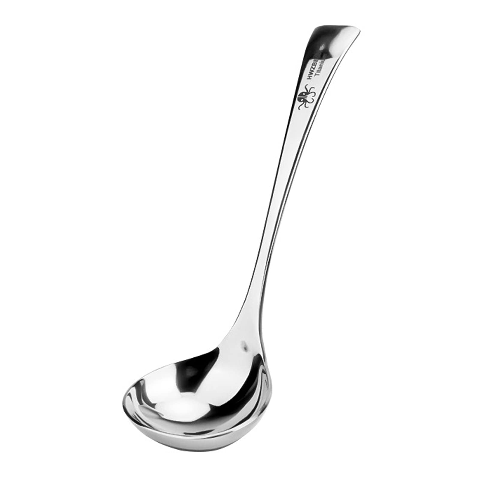 Pure Titanium Soup Spoon - Long Handle Round Soup Spoon for Household & Restaurant Use - Durable & Stylish Dining Utensil for Soup, Dessert, Cereal & Ice Cream