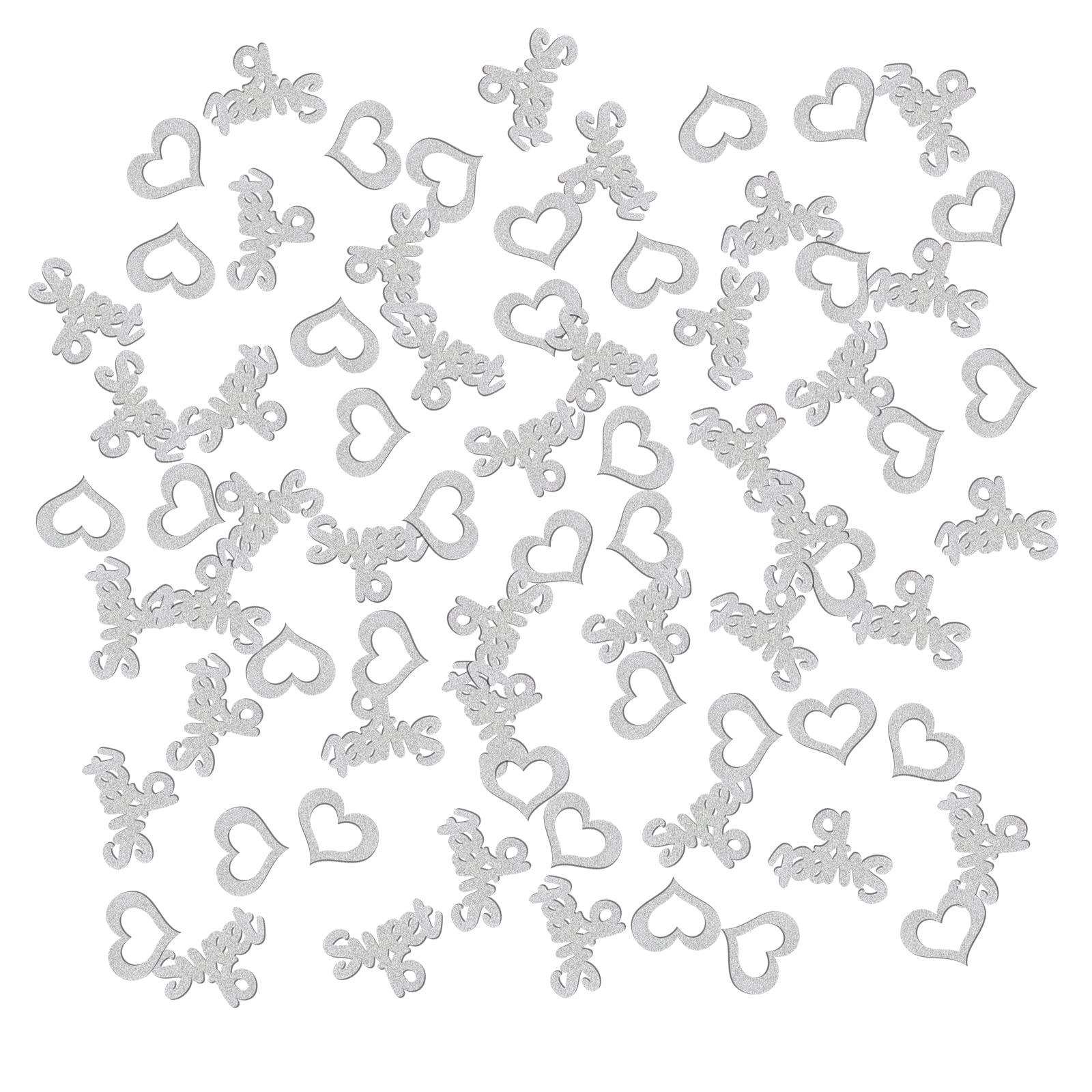 Sweet 16 Confetti Silver Glitter - 120pcs Happy 16th Birthday Party Decorations, Sixteen Anniversary Table Scatter for Birthday Celebrations, Quinceañeras & Special Events
