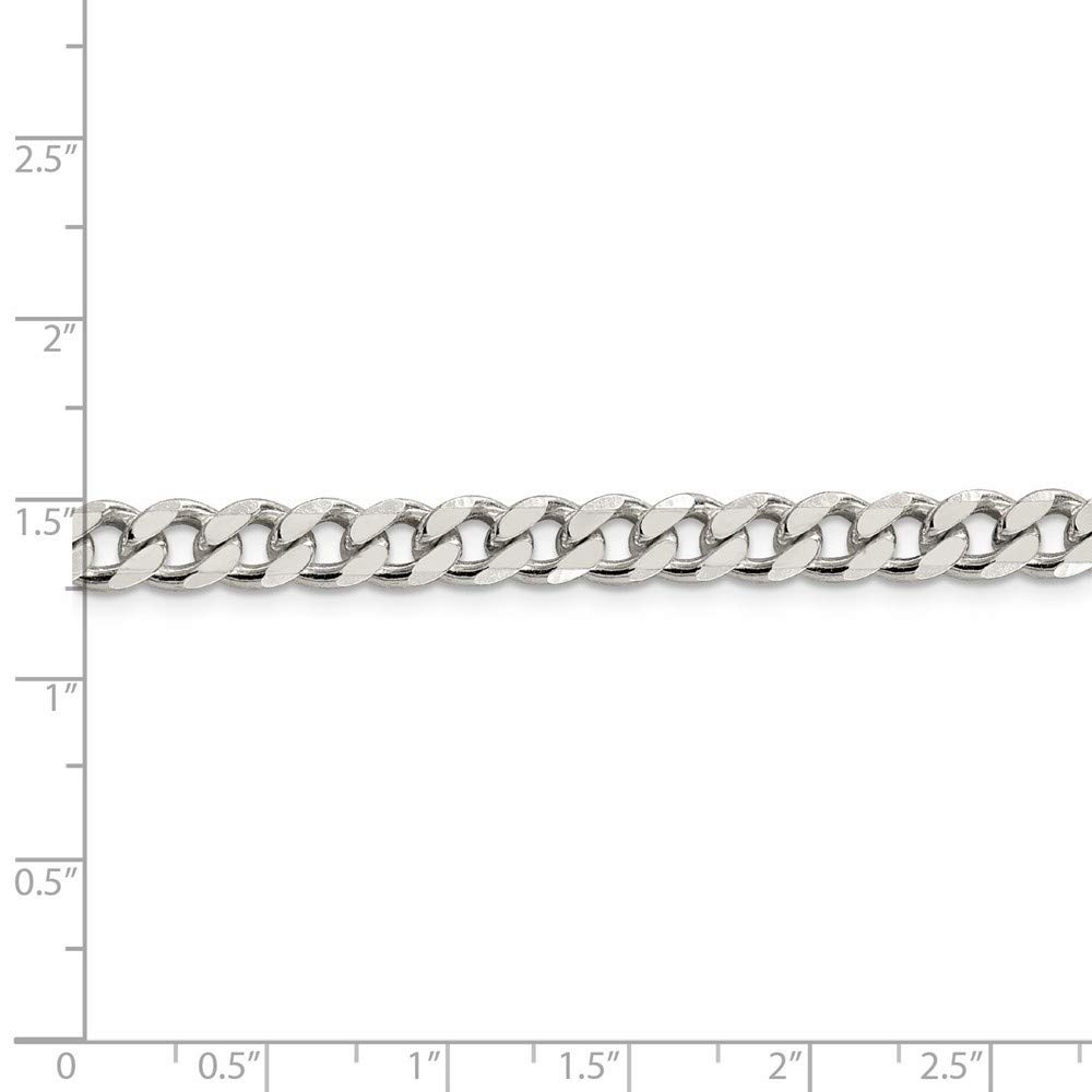 Roy Rose Jewelry Sterling Silver 7mm Curb Chain Necklace for Men & Women - Perfect for Layering, Everyday Wear & Gift Giving