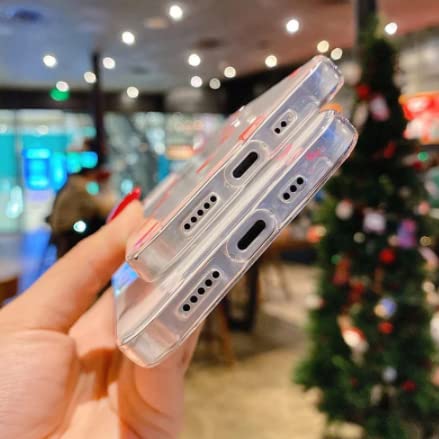 **iPhone 13 Case - Cute Cartoon Love Heart Transparent Cover, Soft Silicone Shockproof with Full Camera Protection (Red) - Perfect for Girls, Women & Everyday Use**