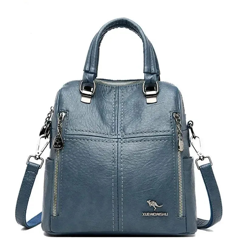 Premium Genuine Leather Women's Travel Backpack - Stylish Laptop Bag for Work, School & College - Perfect for Business Trips, Commuting & Daily Use