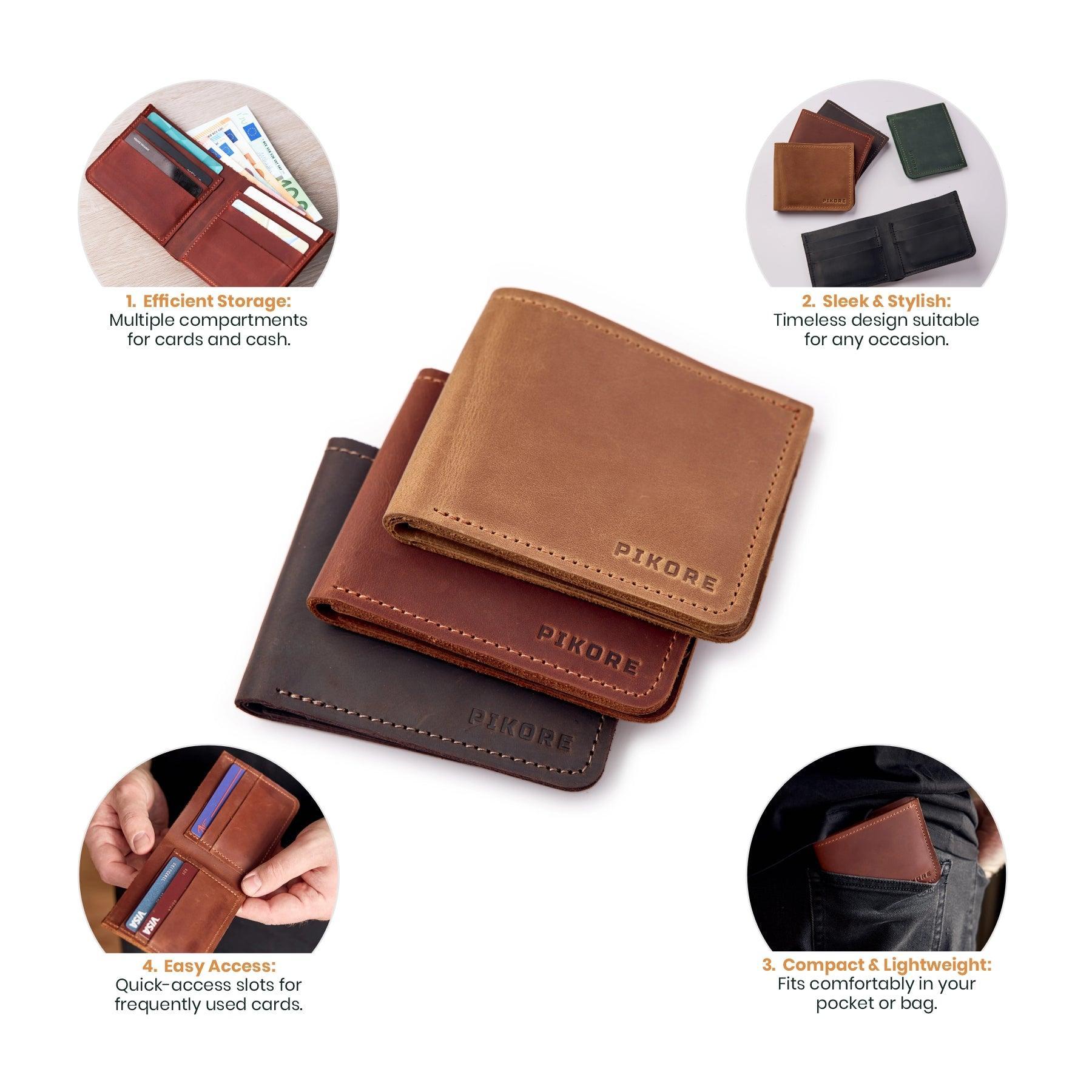 Premium Genuine Leather Wallet for Men - RFID Blocking, Slim & Stylish Design - Perfect for Everyday Use, Travel, and Business (Limited Time Offer)