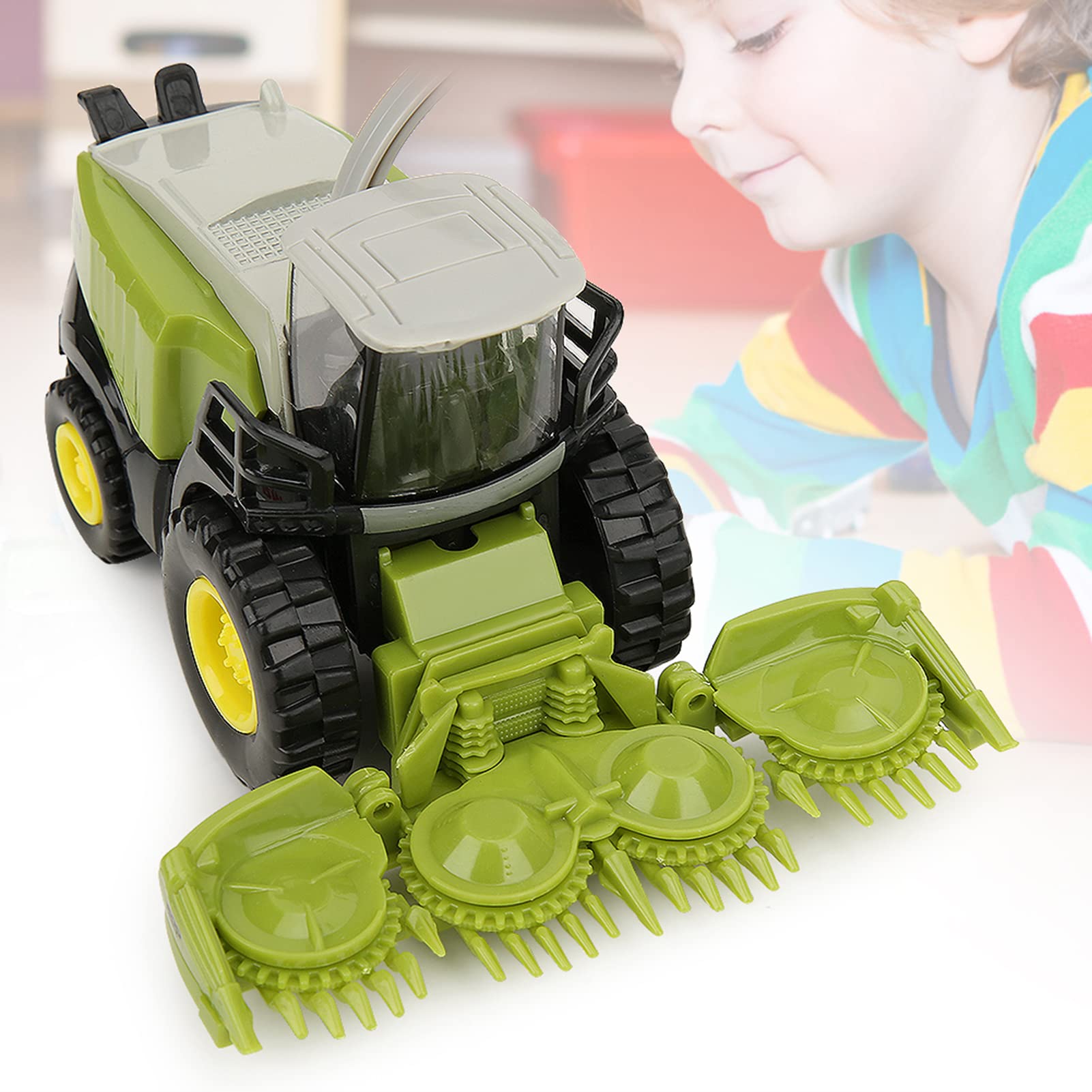 Naroote Miniature Combine Harvester Toy - 1:42 Scale Farm Vehicle Model for Kids, Educational Agricultural Toy for Boys & Girls - Perfect for Farm Play Sets, STEM Learning, and Collectors
