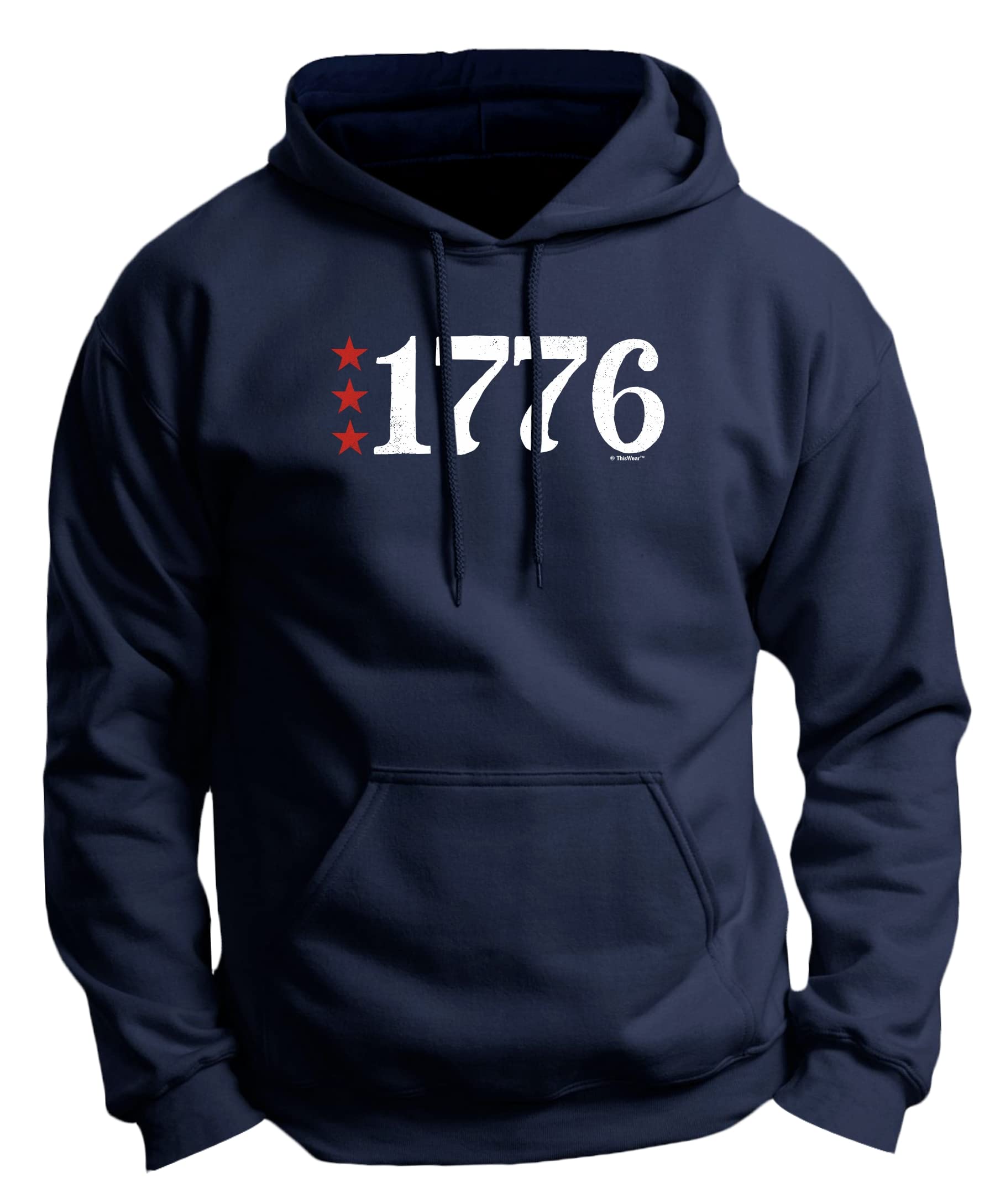 1776 USA Flag Hoodie - Patriotic Long Sleeve Sweatshirt for Outdoor & Casual Wear