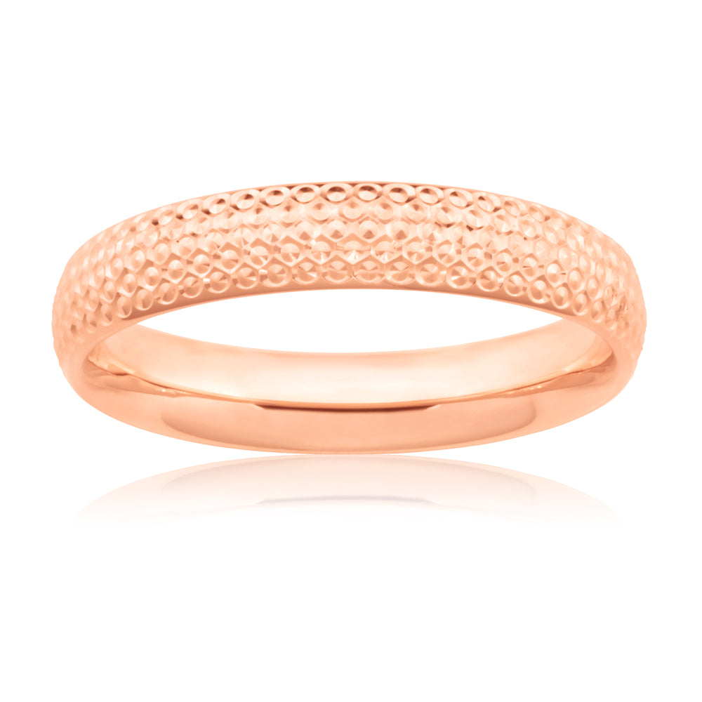 9ct Rose Gold Dicut Ring for Women - Elegant Vintage Style Jewelry for Engagement, Wedding & Special Occasions