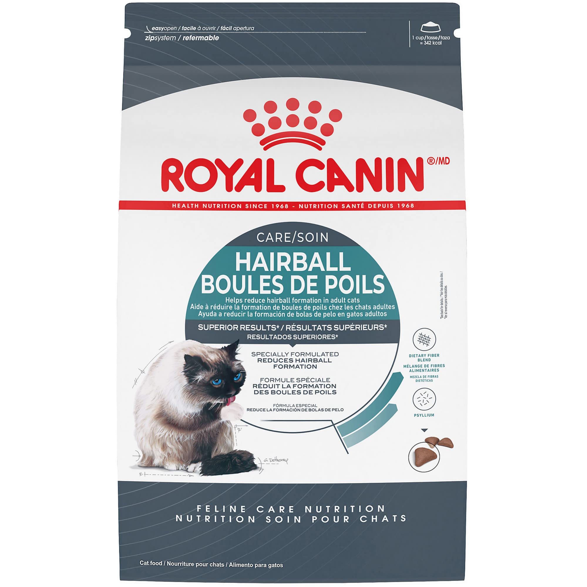 Royal Canin Feline Hairball Care Dry Cat Food - 3 lb Bag | Vet-Recommended Nutrition for Cats with Hairball Issues | Perfect for Indoor Cats & Long-Haired Breeds