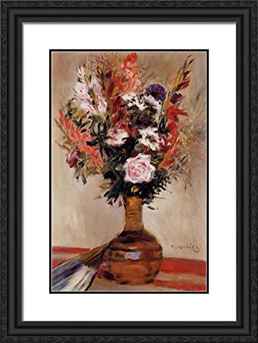 Black Ornate Wood Frame with Double Matting