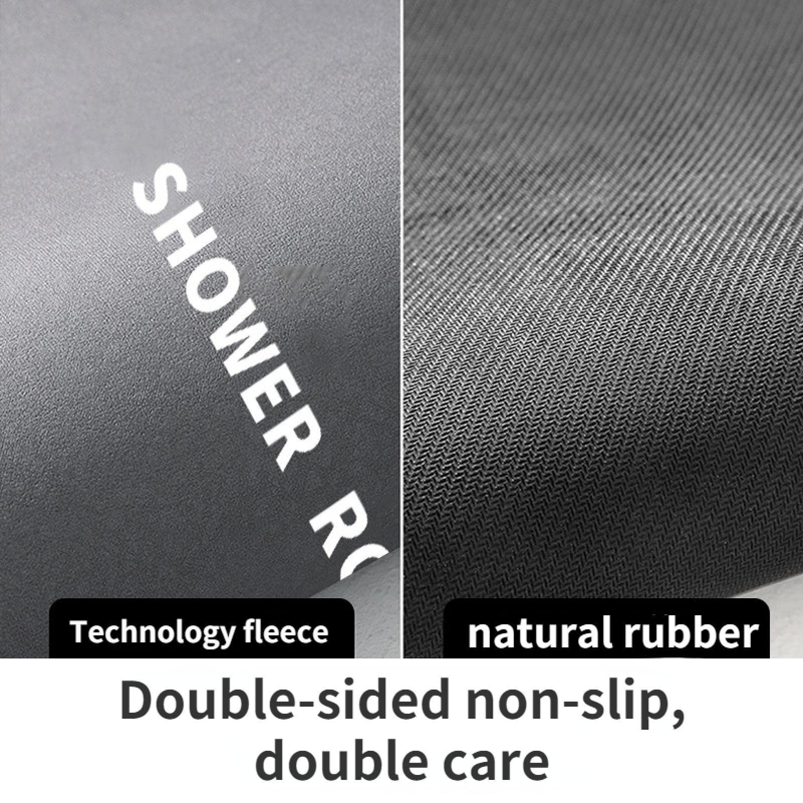 Premium Diatomite Bath Mat - Super Absorbent, Non-Slip, Quick-Drying Floor Mat for Bathroom, Toilet & Shower Door - Soft, Eco-Friendly Semicircle Design (Light Grey) - Perfect for Wet Areas, Bathroom Safety & Modern Home Decor