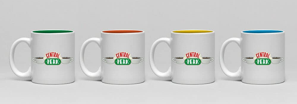 Friends Central Perk Set of 4 Espresso Mugs - Officially Licensed TV Show Merchandise - Perfect for Coffee Lovers & Friends Fans - Great for Home, Office, or Gift Giving