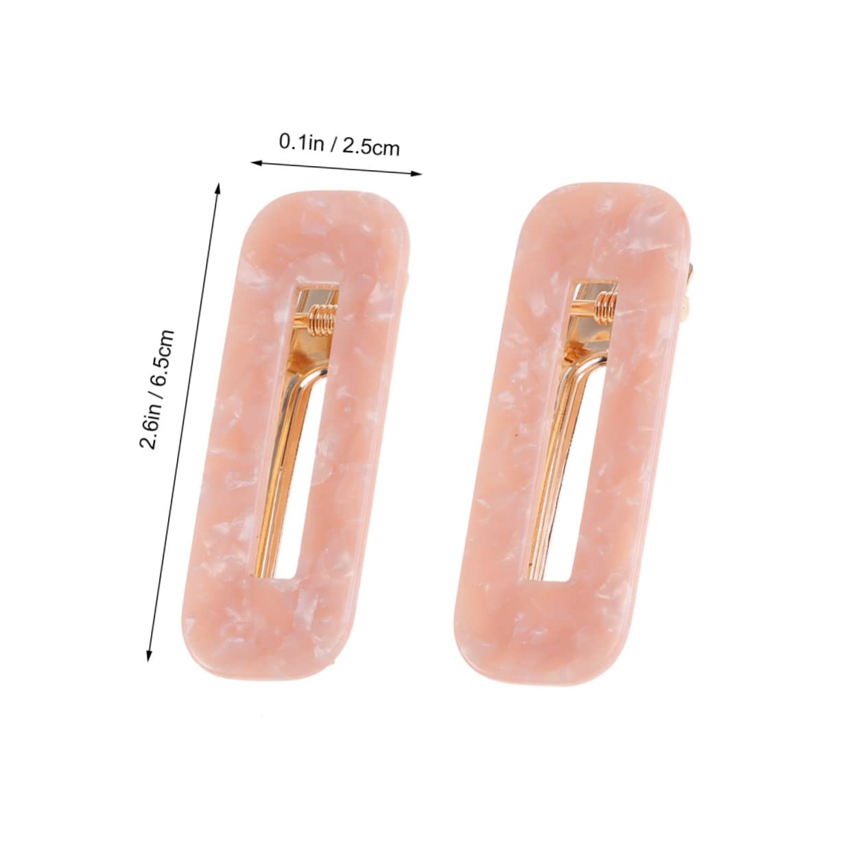 FOMIYES 2 Pack Leopard Print Square Hair Clips for Women & Girls - Pink Hair Barrettes & Hairpins for School, Work, Parties & Everyday Styling