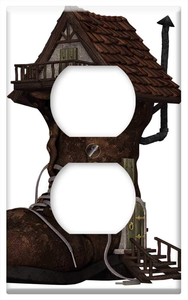 Switch Plate Outlet Cover - Decorative Fairy Tale Boot Design for Home & Office Decor | Perfect for Bedrooms, Living Rooms, and Kids' Rooms